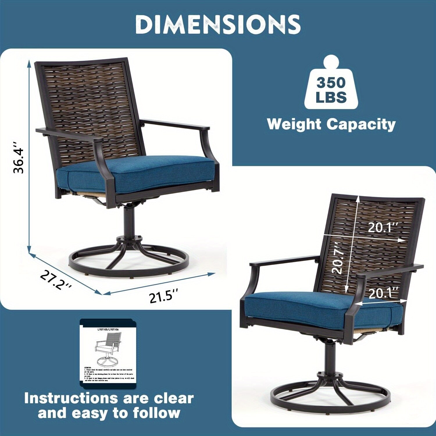 EROMMY LYOT105BU Patio-Chairs - View #4