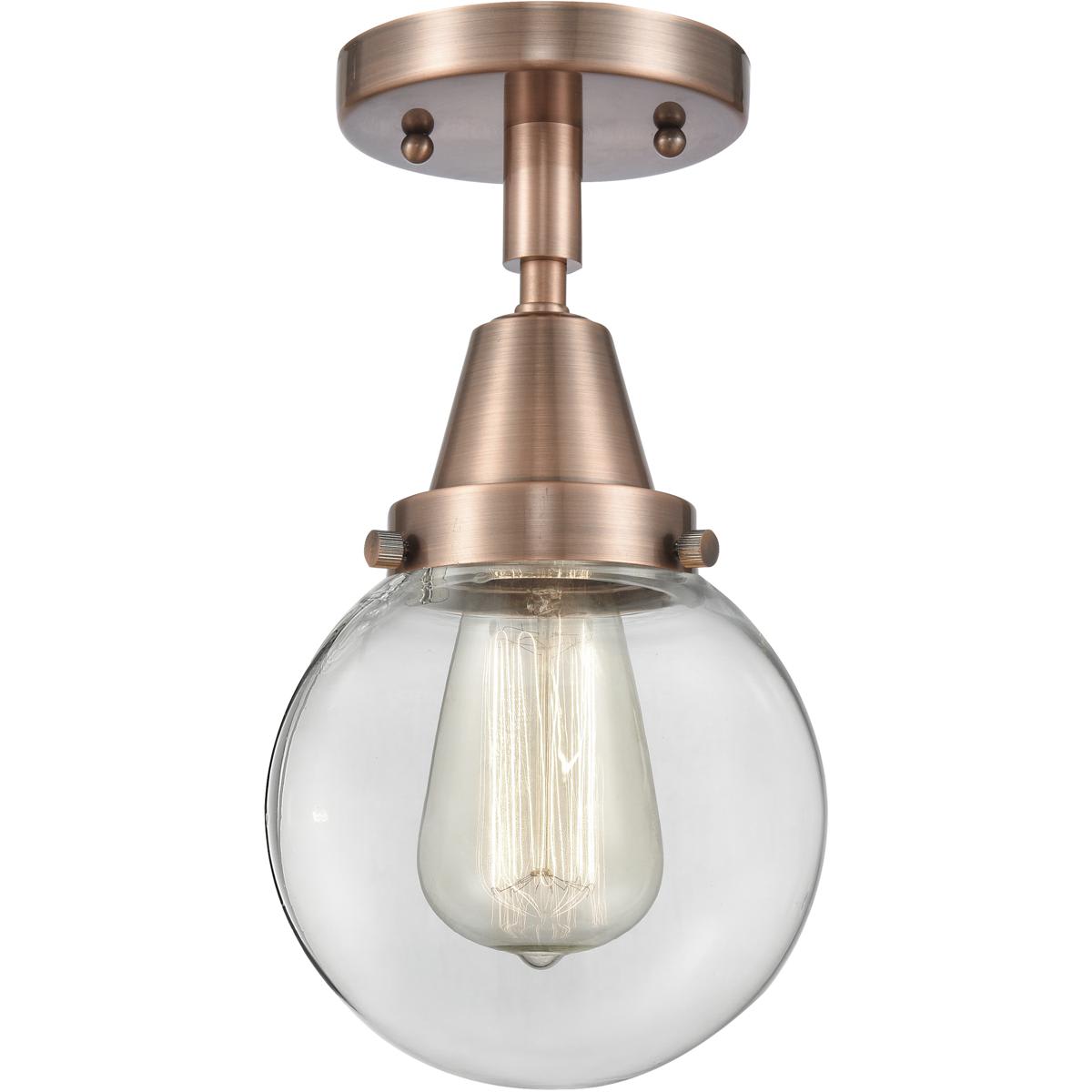 Innovations Lighting 2134033 447-1C-AC-G202-6-LED Beacon Flush Mount Antique Copper