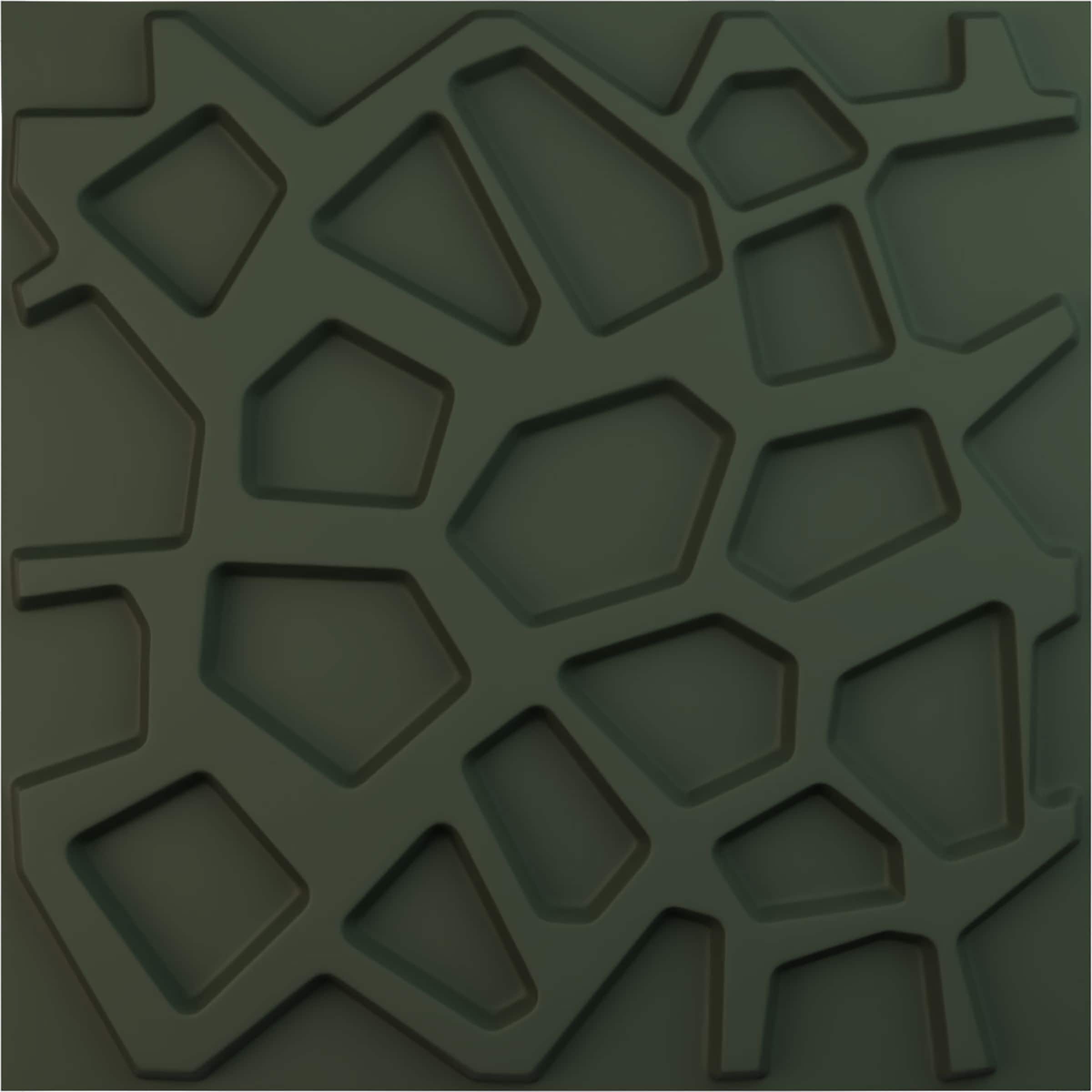 Ekena Millwork WP20X20DUGHC 19-5/8-in x 19-5/8-in Embossed Paintable/Stainable Green PVC Wall Panel ( 2.67-sq ft )
