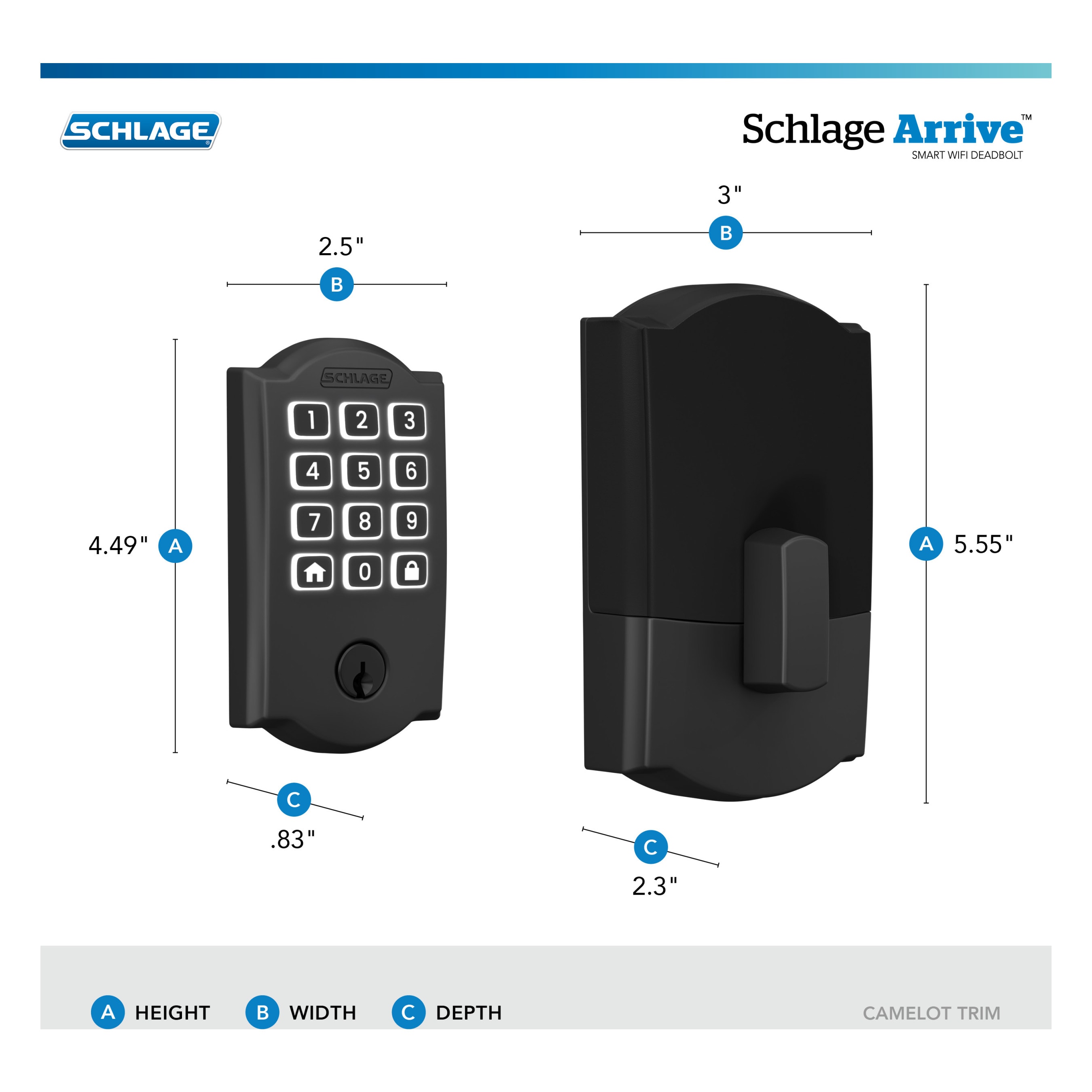 Schlage BE459WB V CAM 622 Electronic-Door-Locks - View #8