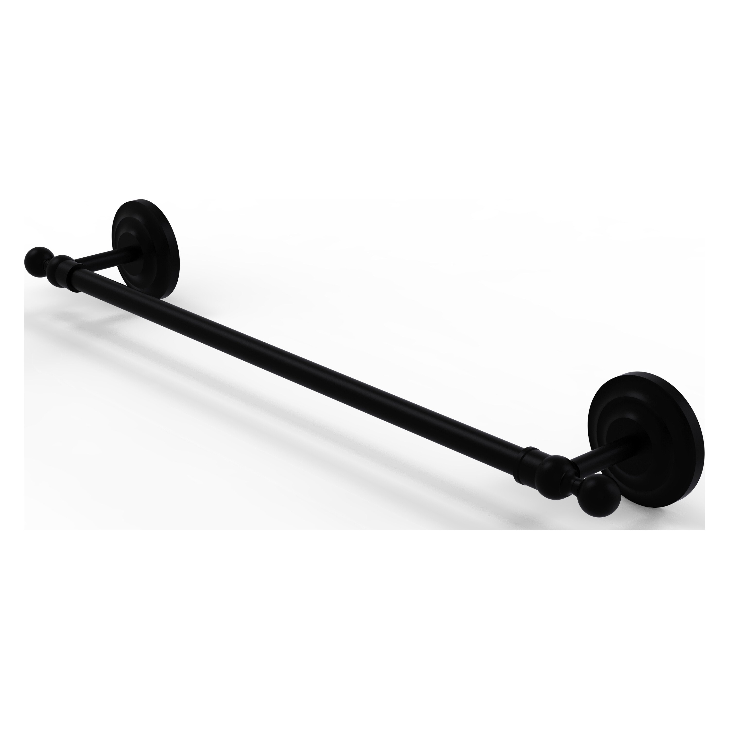Allied Brass QN-41/24-BKM Que New 24-in Matte Black Wall mount Single Towel Bar