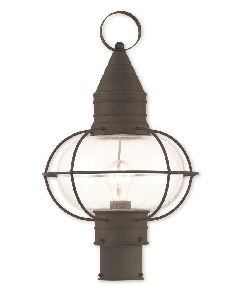 Livex Lighting 26905-04 Newburyport 19.75-Inches Black Traditional Outdoor Light post lantern