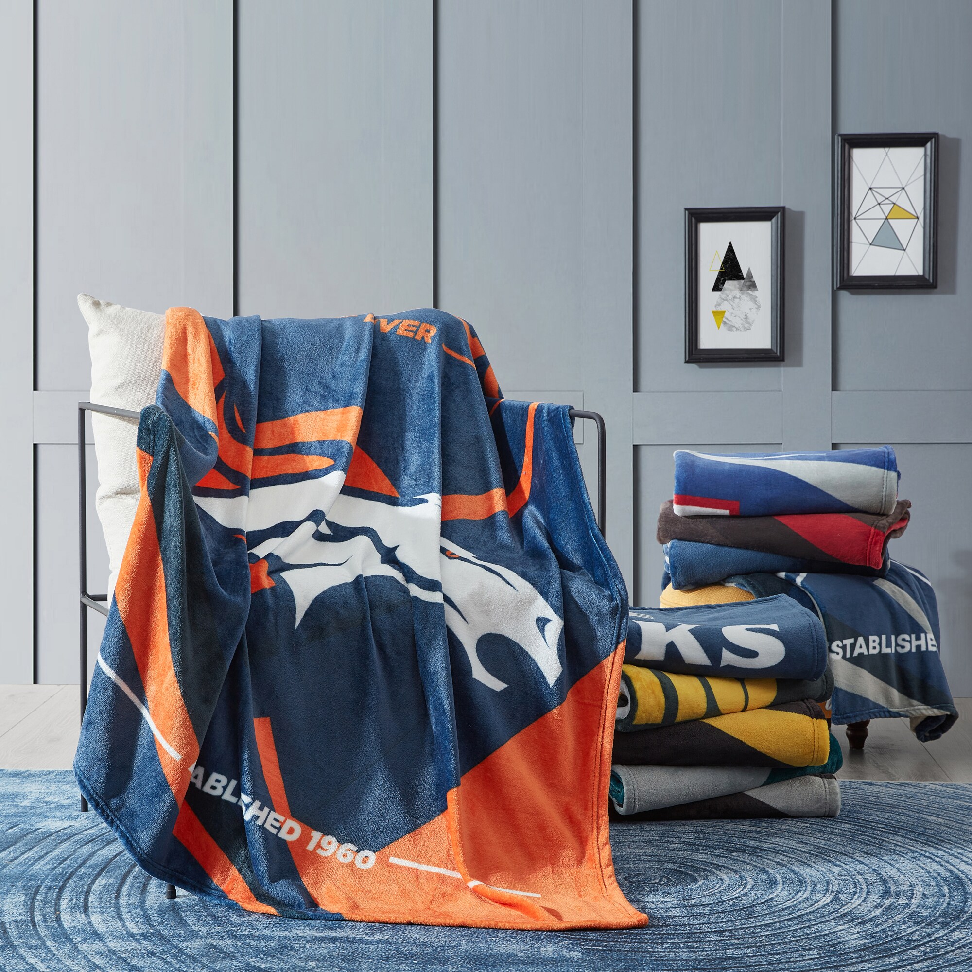 Dog Hoodie - Denver Broncos Sports Fleece Fabric