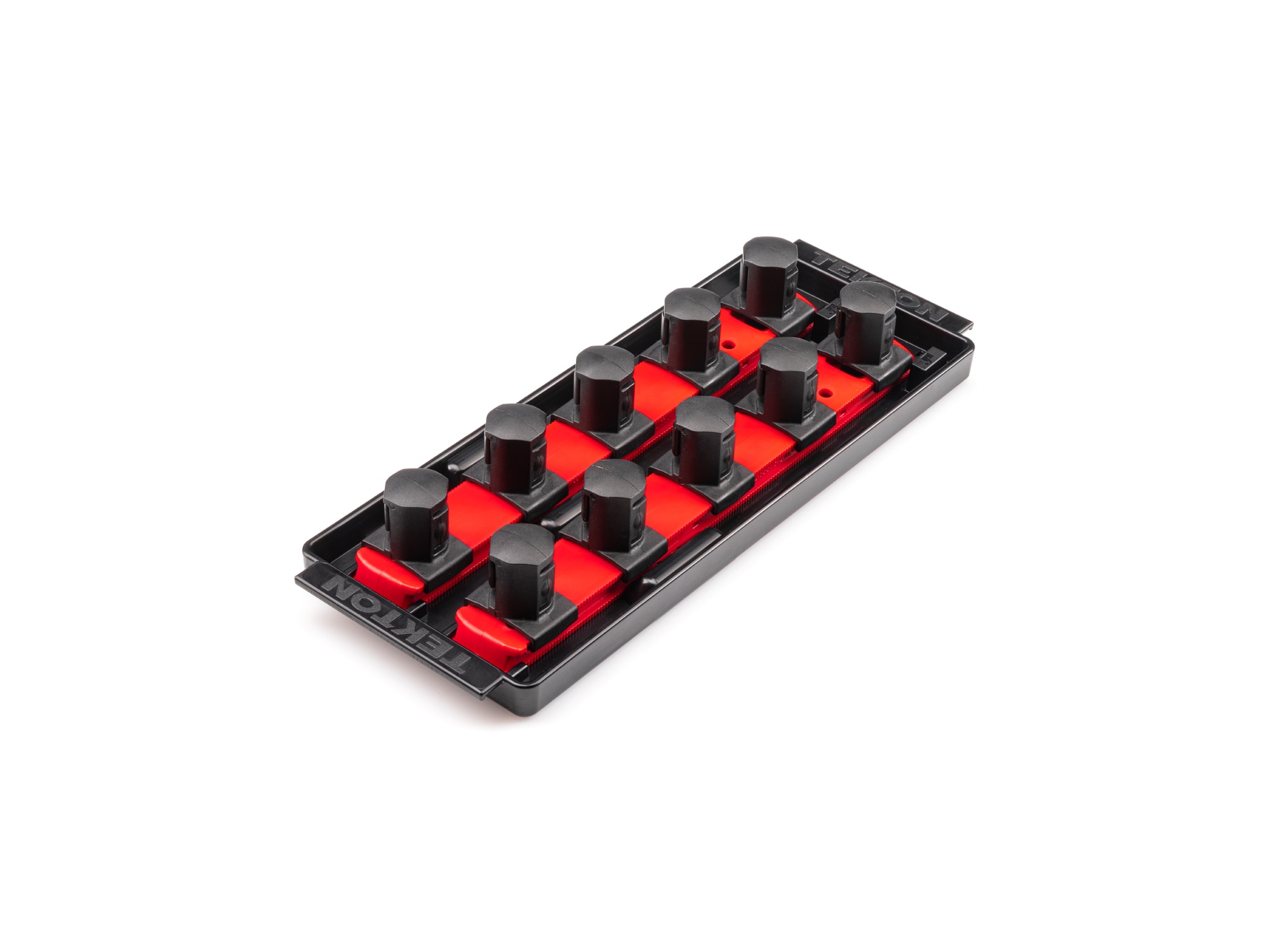 TEKTON OST31110 Plastic Socket storage - 3/4 in drive x 8 inch socket rails with 10 clips
