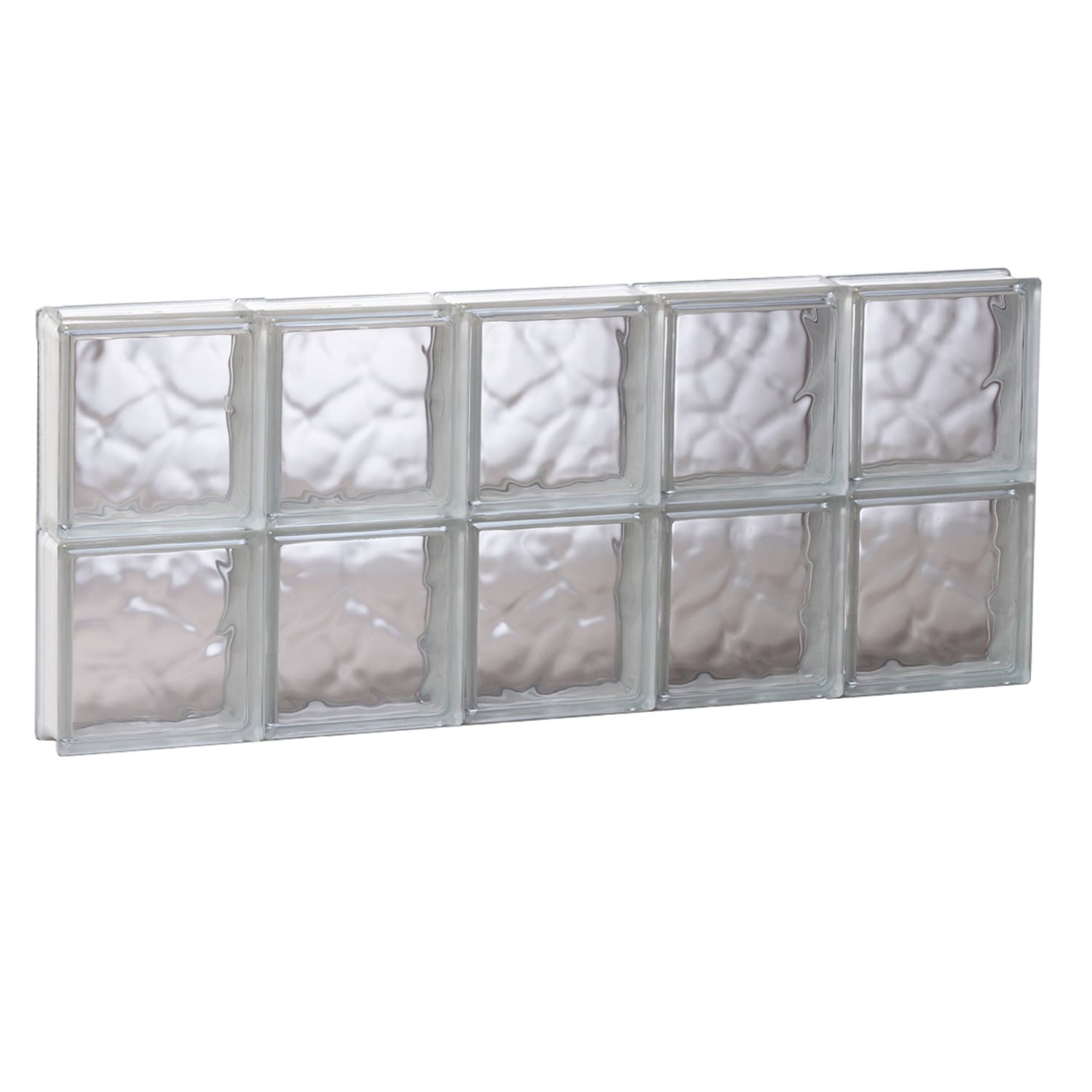 REDI2SET S4016DC Wavy Glass 38-3/4-in x 15-1/2-in Frameless Replacement Glass Block Window