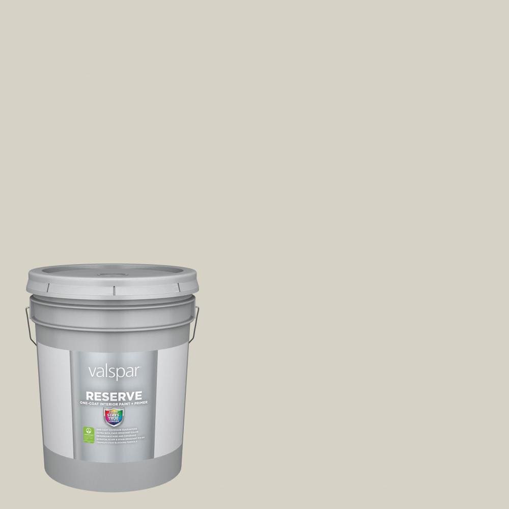 Valspar 6006-1A-2916584 Reserve Flat Warm Putty 6006-1A Latex Interior Paint Paint + Primer ( 5-gallon )