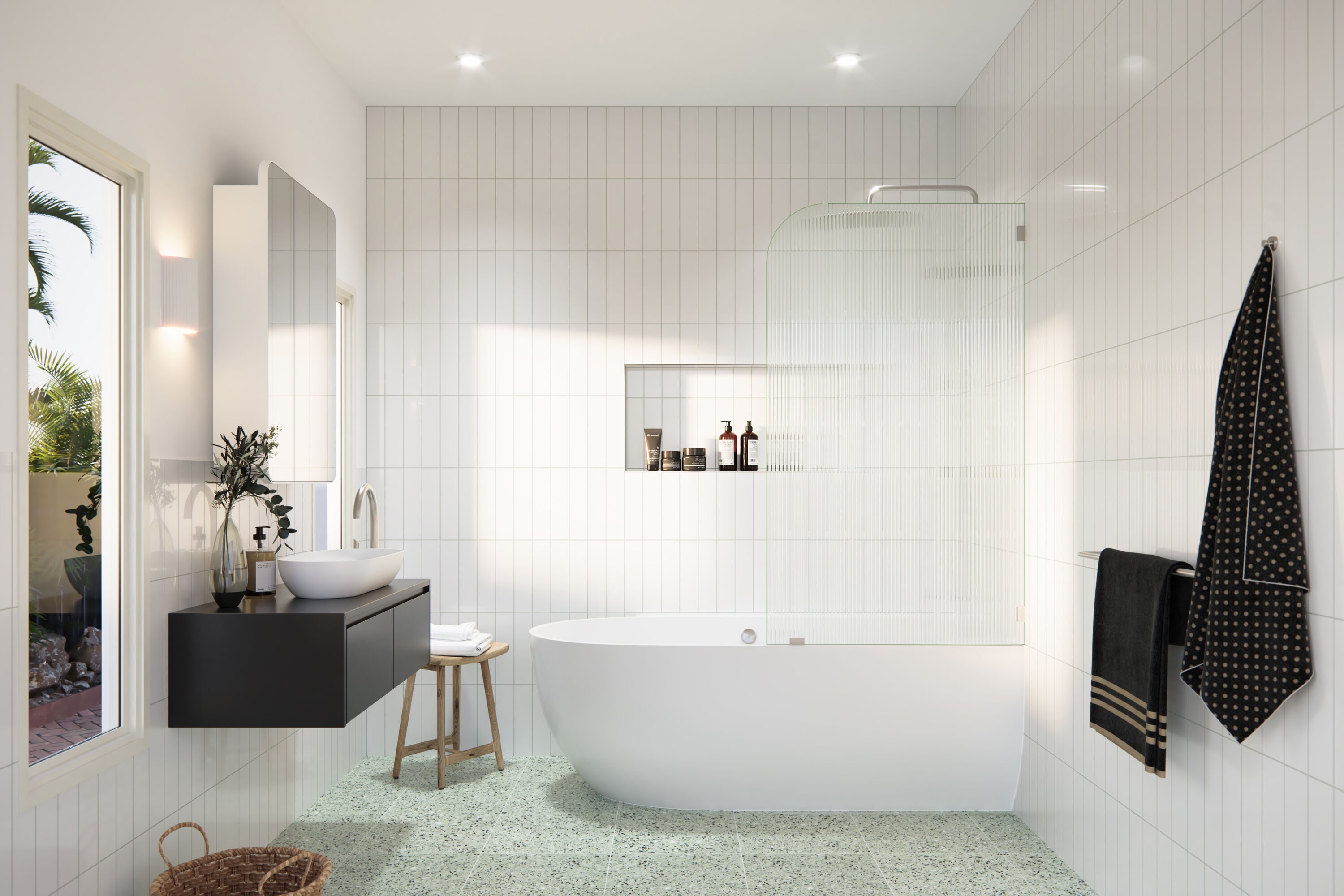 Glass Warehouse B-FL-RAD-34-R-BN Shower-Doors - View #2