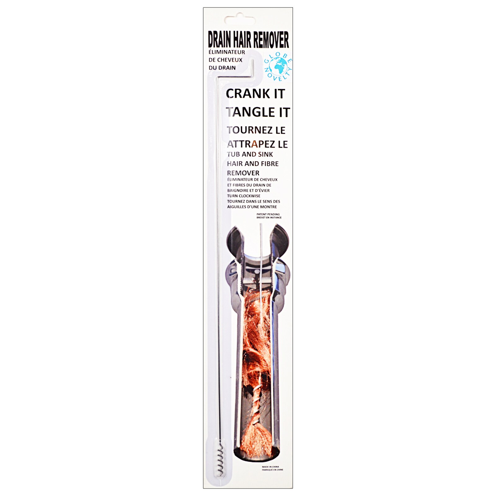 GLOBENOVELTY DRA-01 Drain Hair Remover Metal Drain Snake