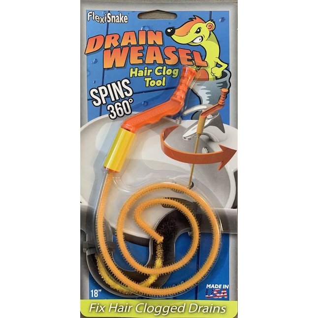 FlexiSnake Drain Weasel G2 Mega Hook Plastic Drain Snake with Easy