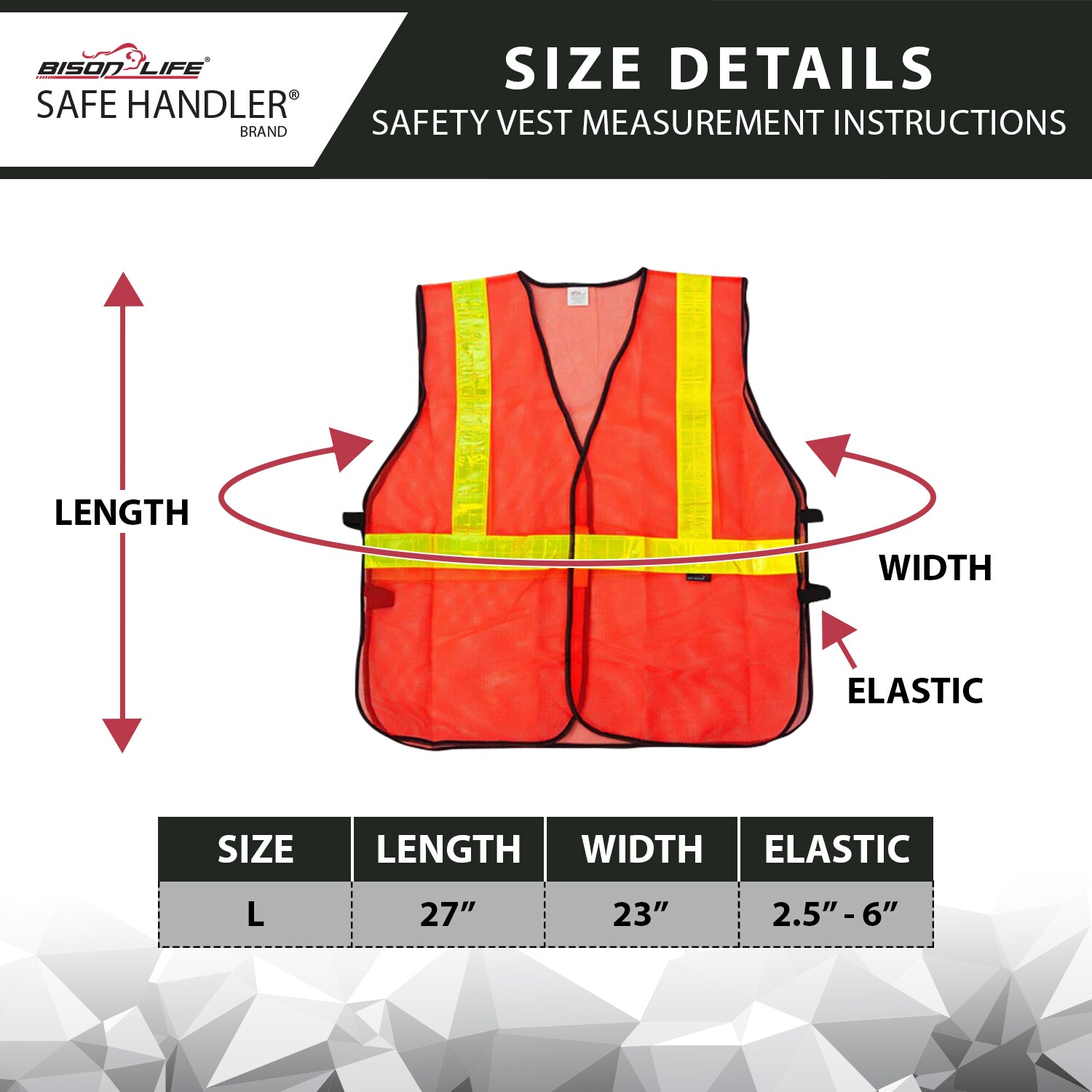BISON LIFE BLSH-ES-L-SV2O-2-5 Safety-Vests - View #5