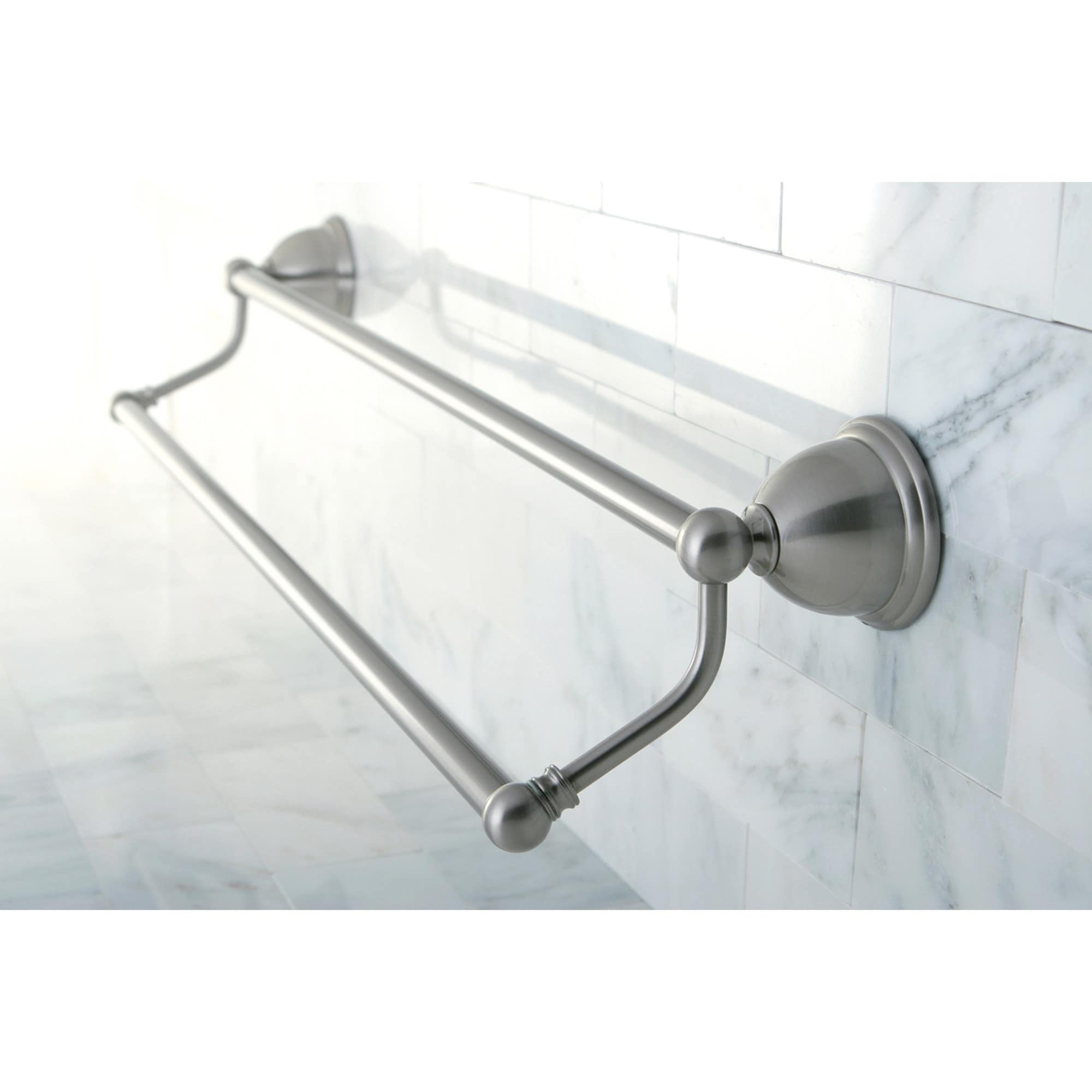 Kingston Brass WL39638 Templeton 24-in Brushed nickel Wall mount Double Towel Bar