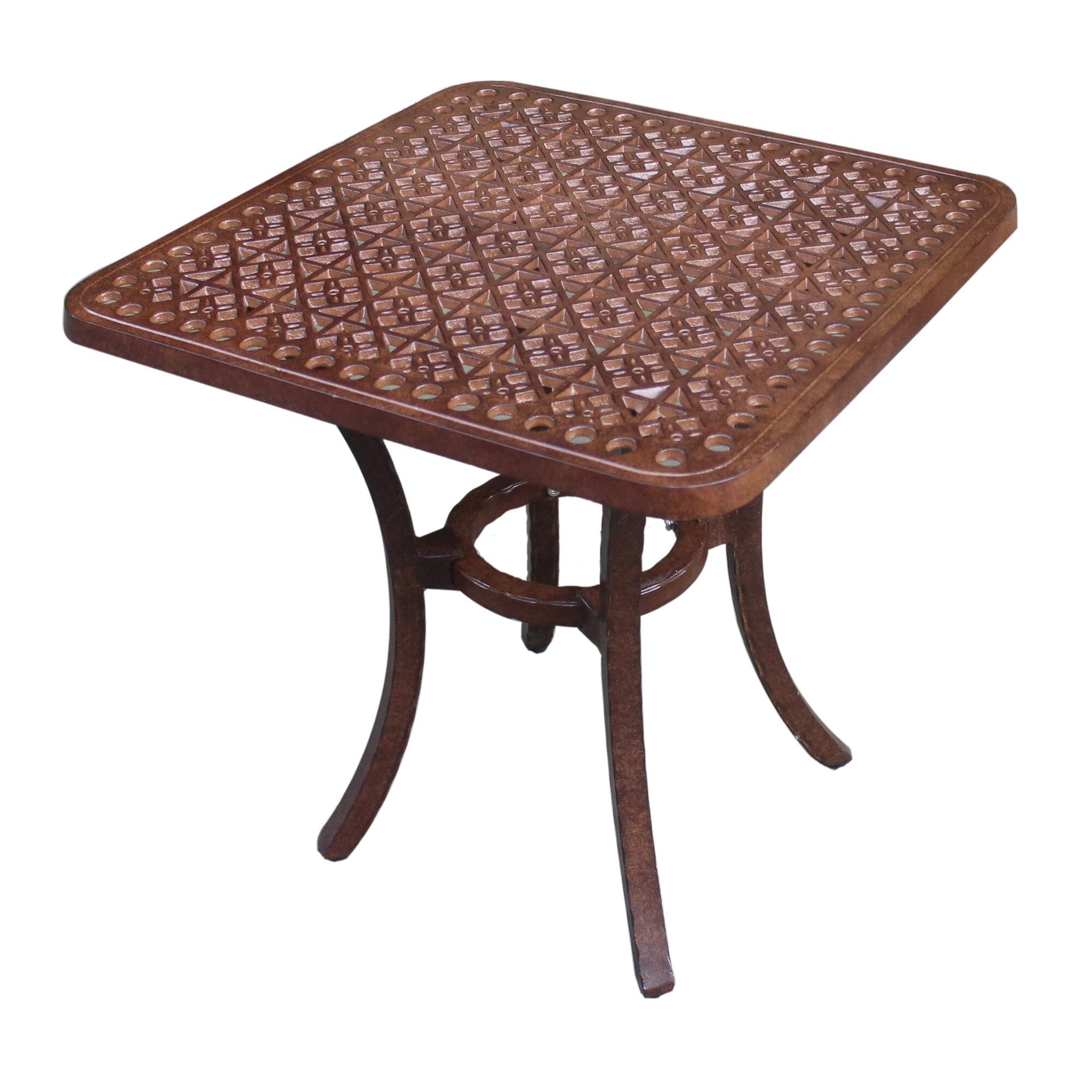 bronze outdoor end table