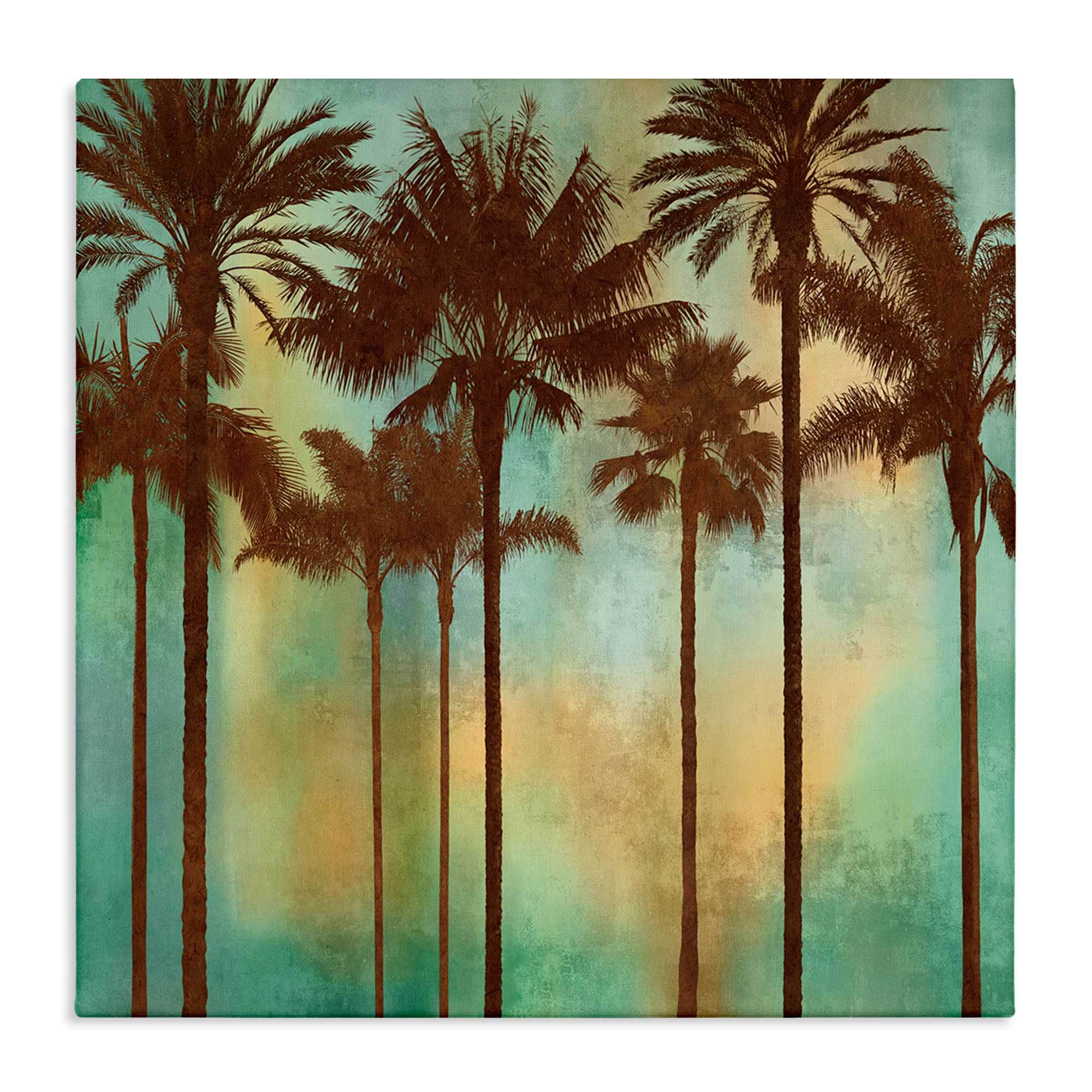 Stupell Industries BS-548-CN-17X17 Palm Trees over Gradient Canvas design by John Seba