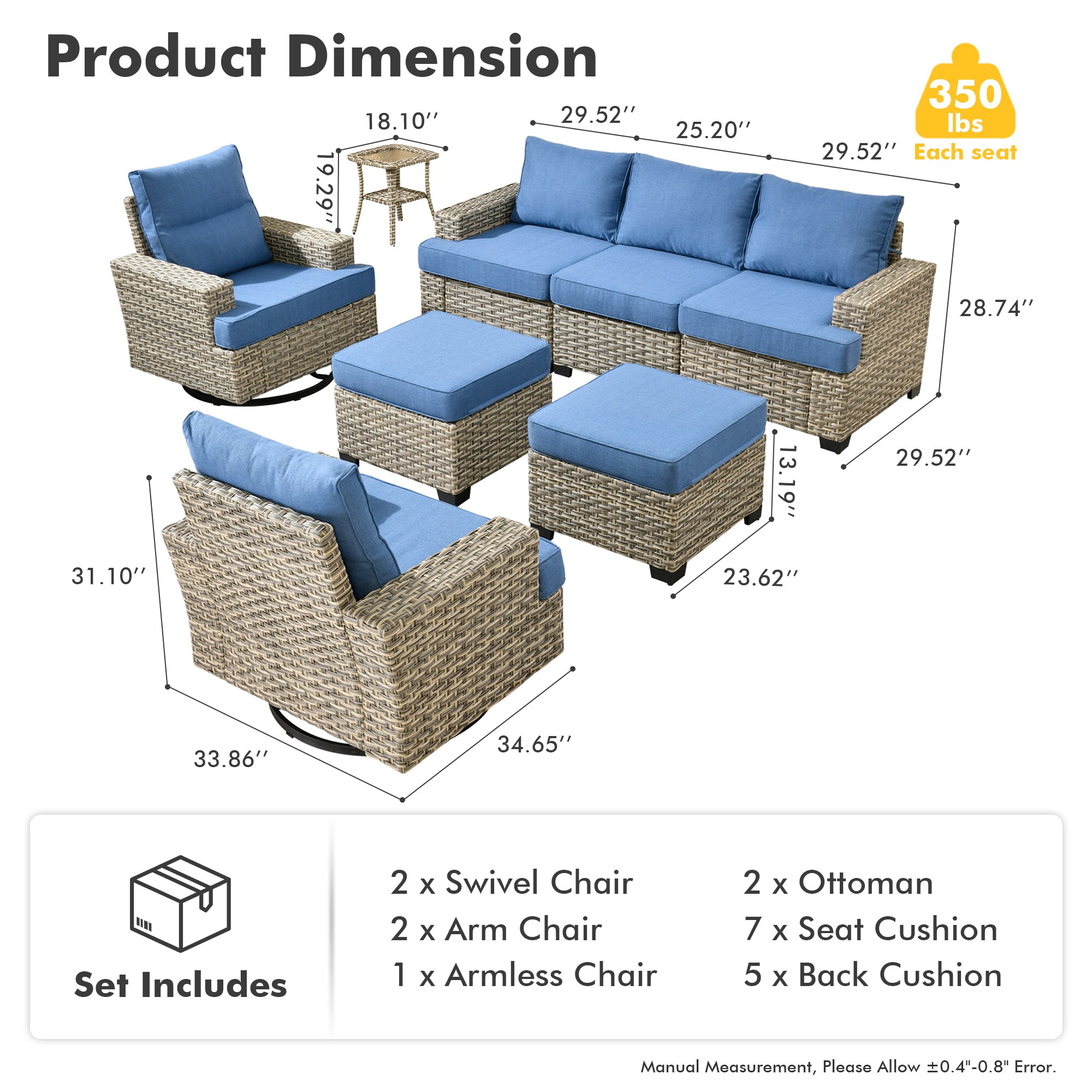 Ovios TS508Y Patio-Conversation-Sets - View #8