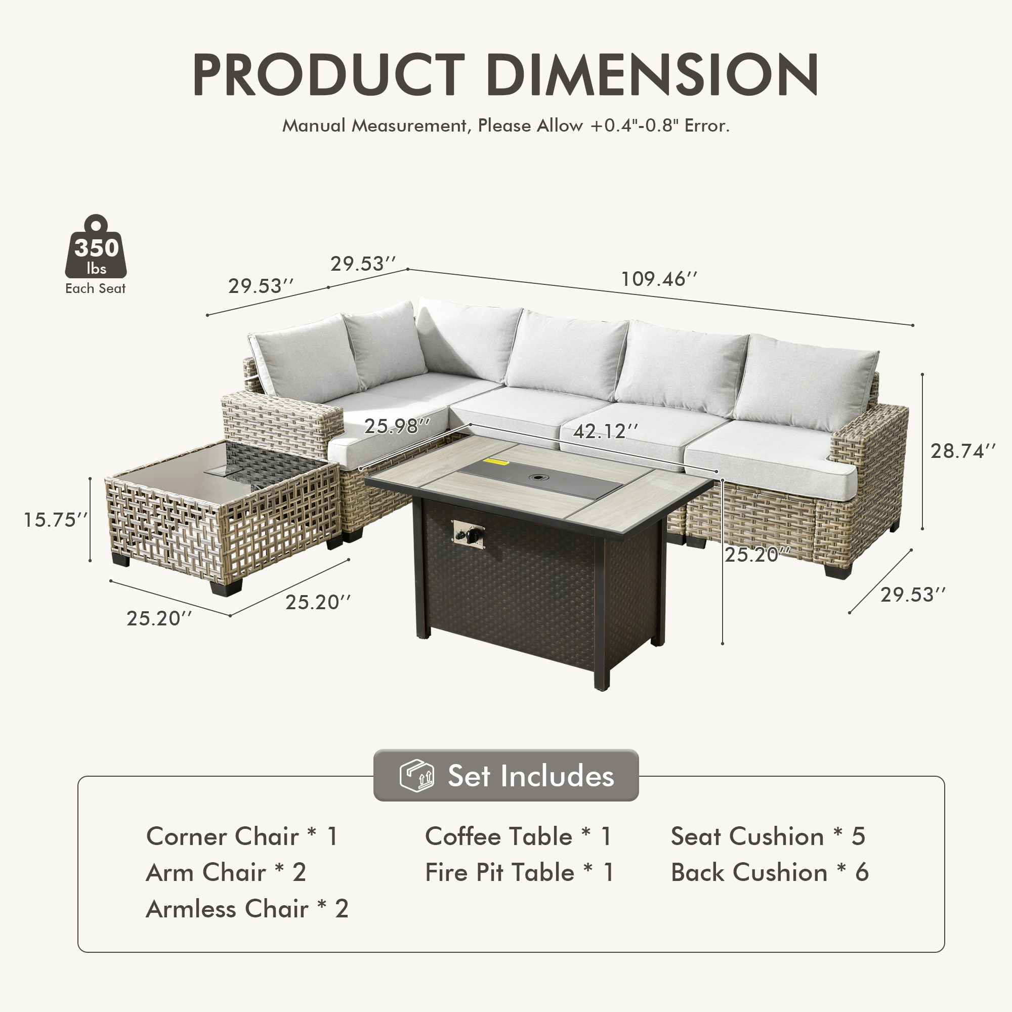 ALTRIGUS 6L-CFP03-TBS407-AL Patio-Conversation-Sets - View #3