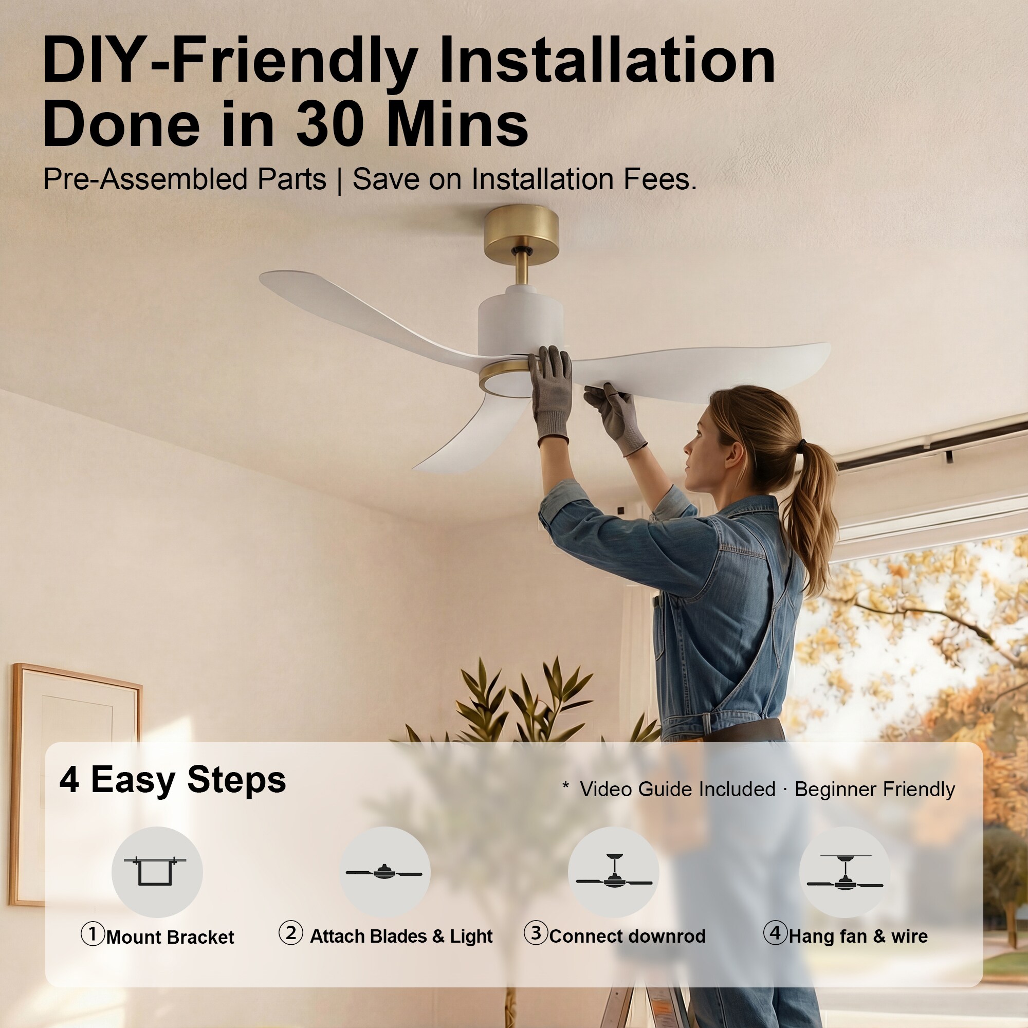 GreenEver CFL-0002-WG Ceiling-Fans - View #9