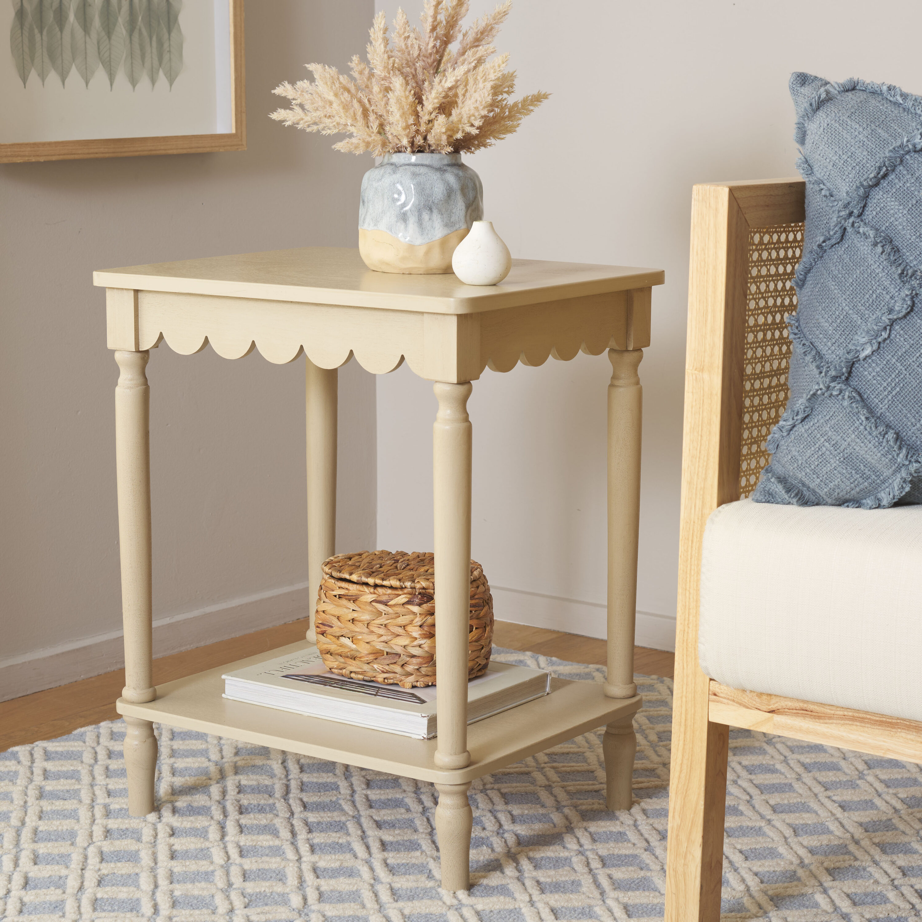 Safavieh ACC5725A Casual Pine Accent Table Set with Storage