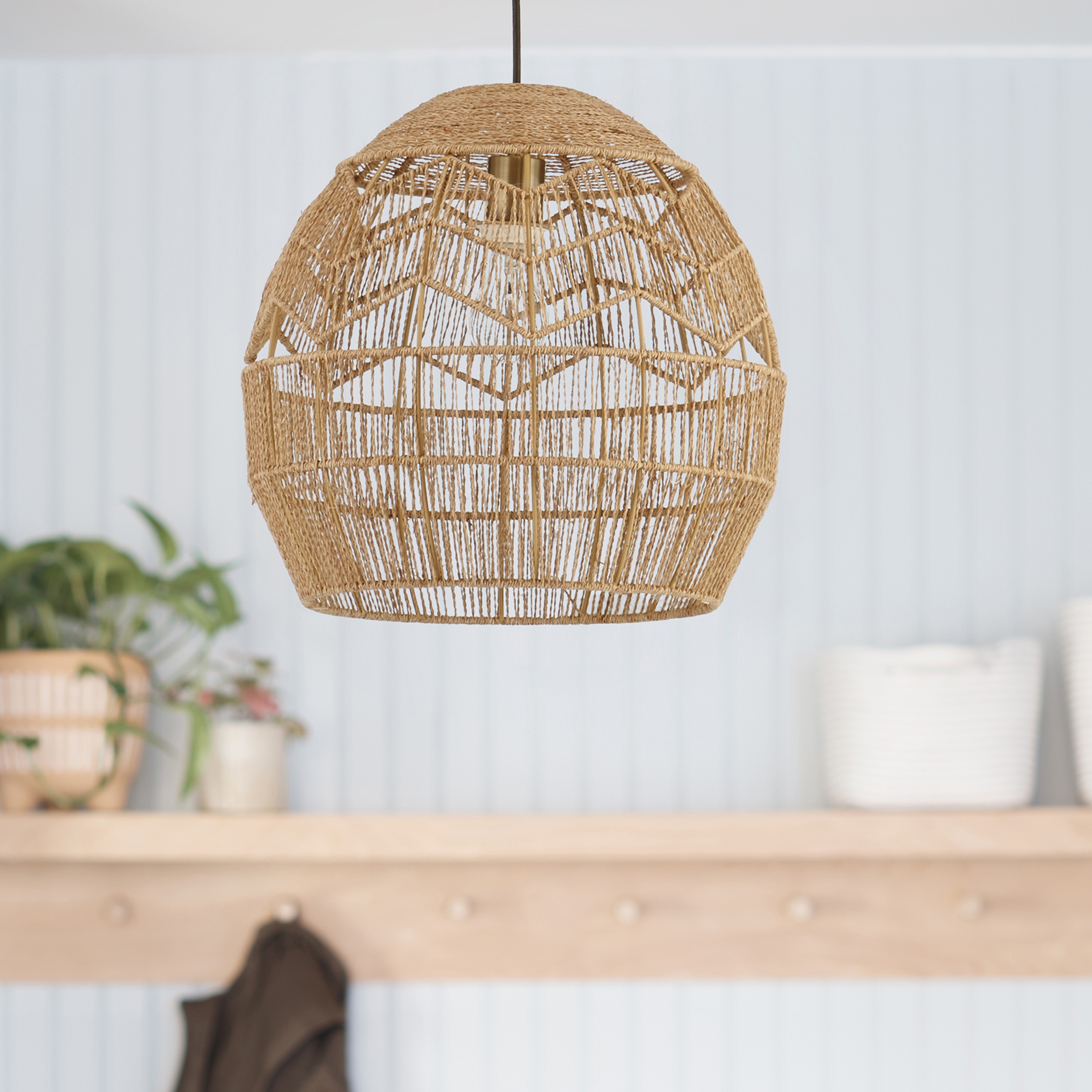 River of Goods 20314 1 -Light Light Bronze Coastal Geometric Medium Hanging Pendant light