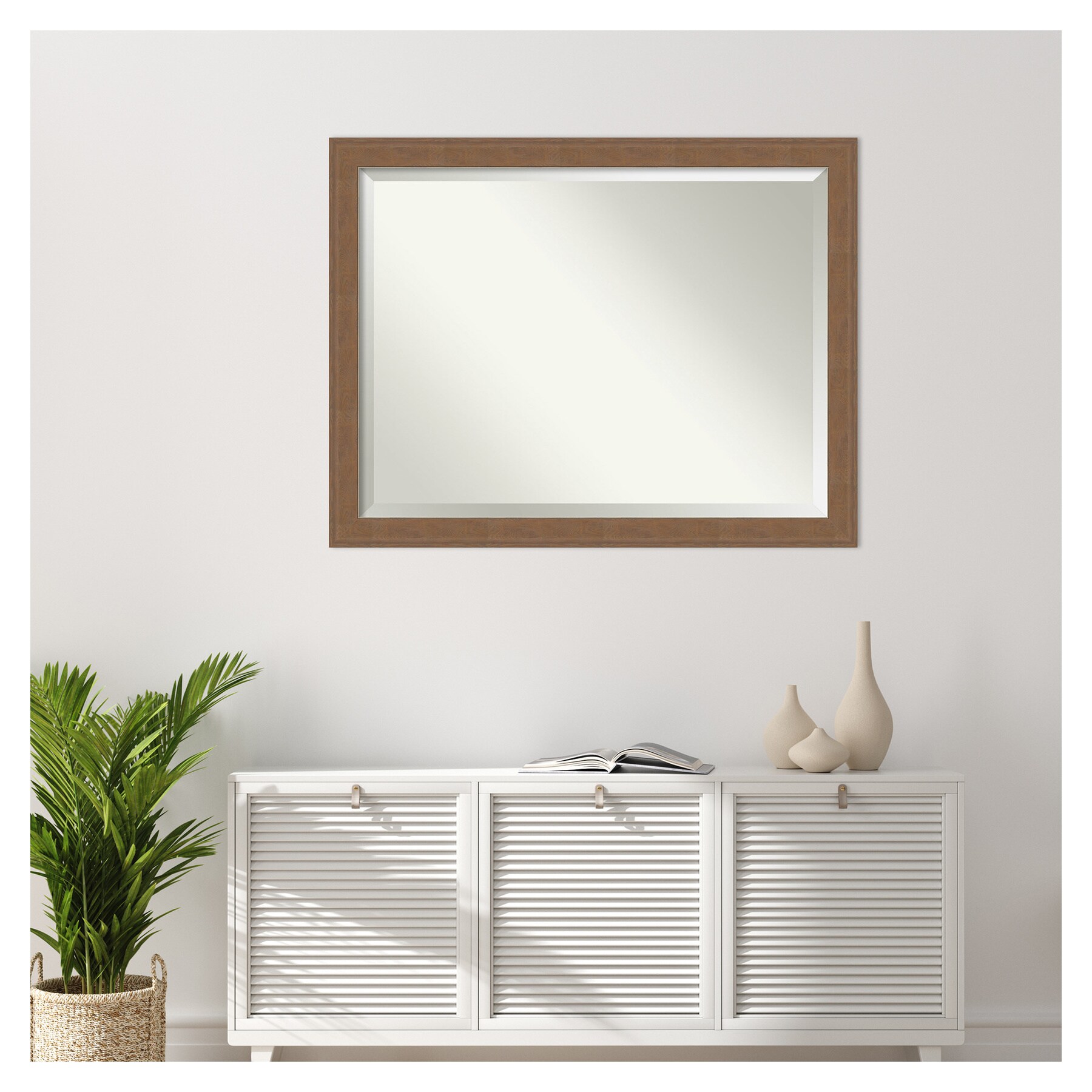Alta Medium Brown and Bronze Rectangular Wall Mirror