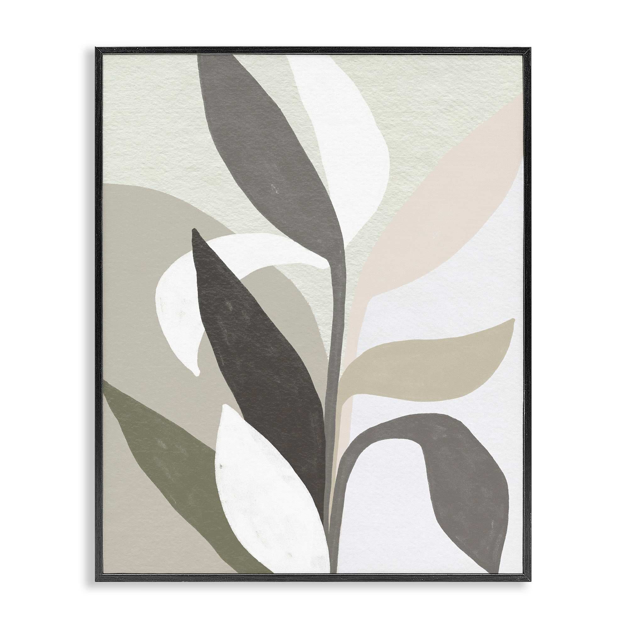 Stupell Industries BS-372-FR-11X14 Soft Modern Organic Leaves Black Framed Giclee Art By June Erica Vess 11 x 14