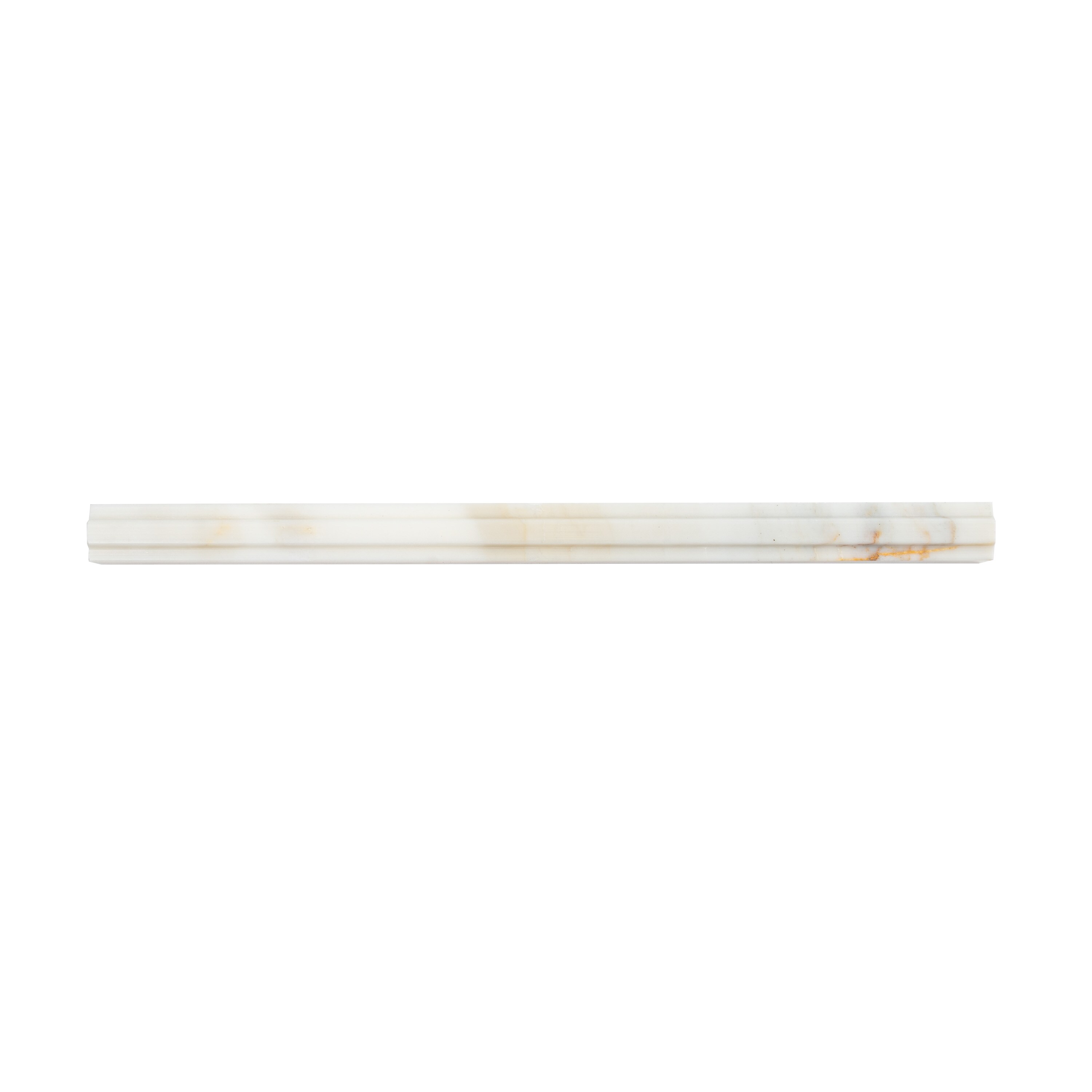 Apollo Tile 10-Pack Snow White 1-in x 12-in Marble Pencil Tile (0.667-sq. ft/ Carton)