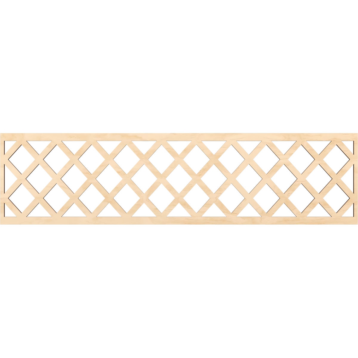 Ekena Millwork MLDA12X47MNCBI Manchester Fretwork Flat Trim 12-in x 3.92-ft Birch Brown Unfinished 2156246 Pierced Wall Panel Moulding