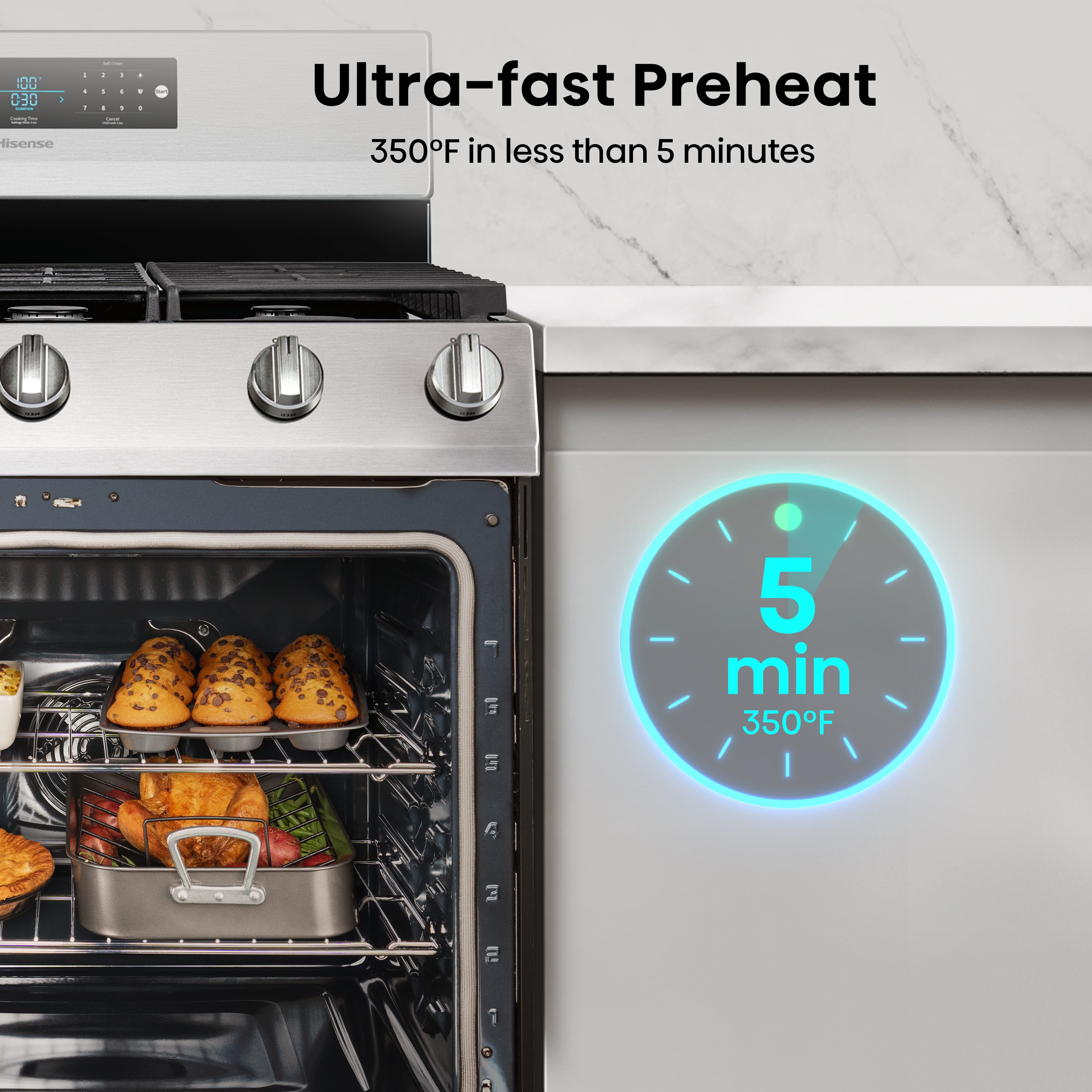 Hisense HBG3601CPS Freestanding-Gas-Ranges - View #7