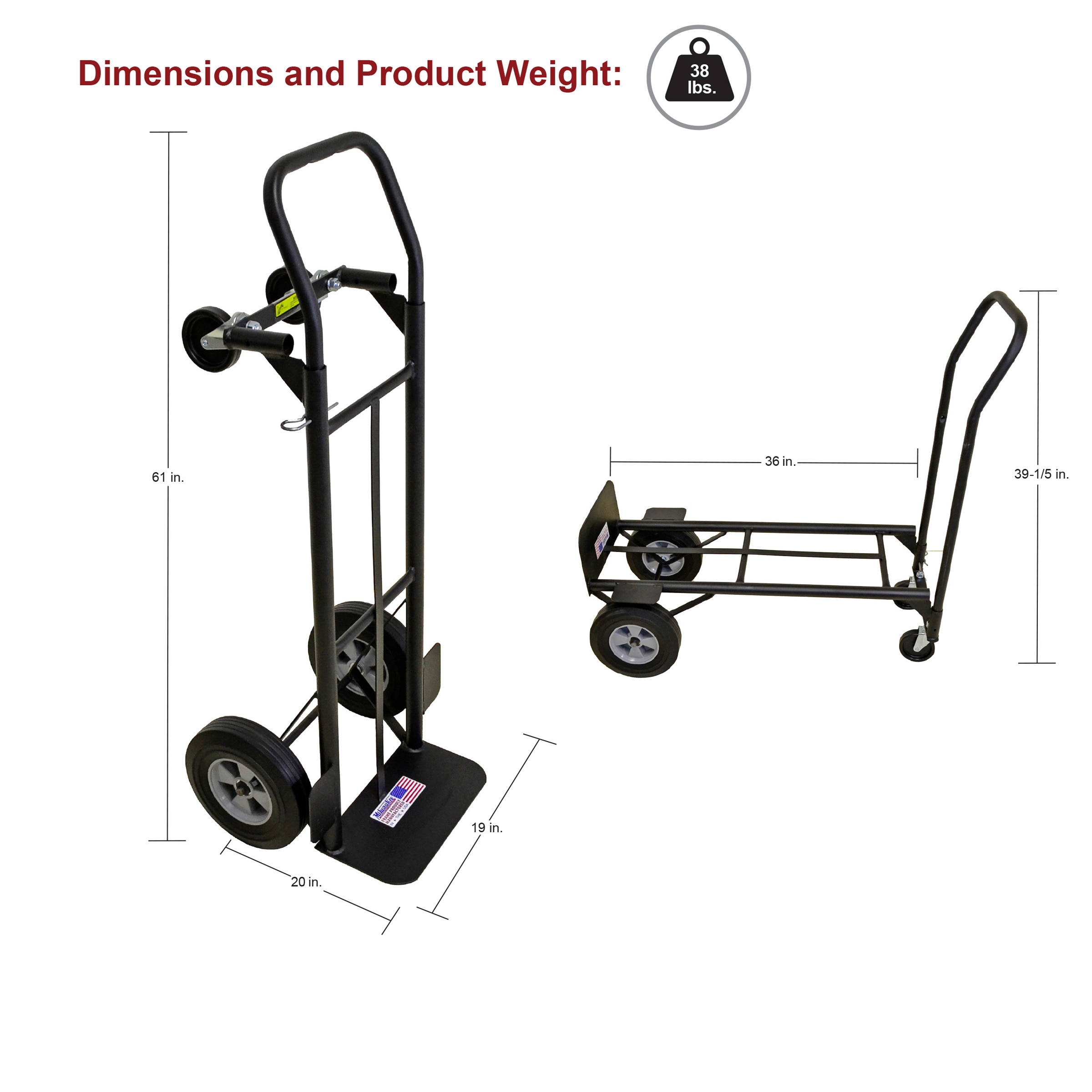 Milwaukee DC36080S Hand-Truck-Dollies - View #3