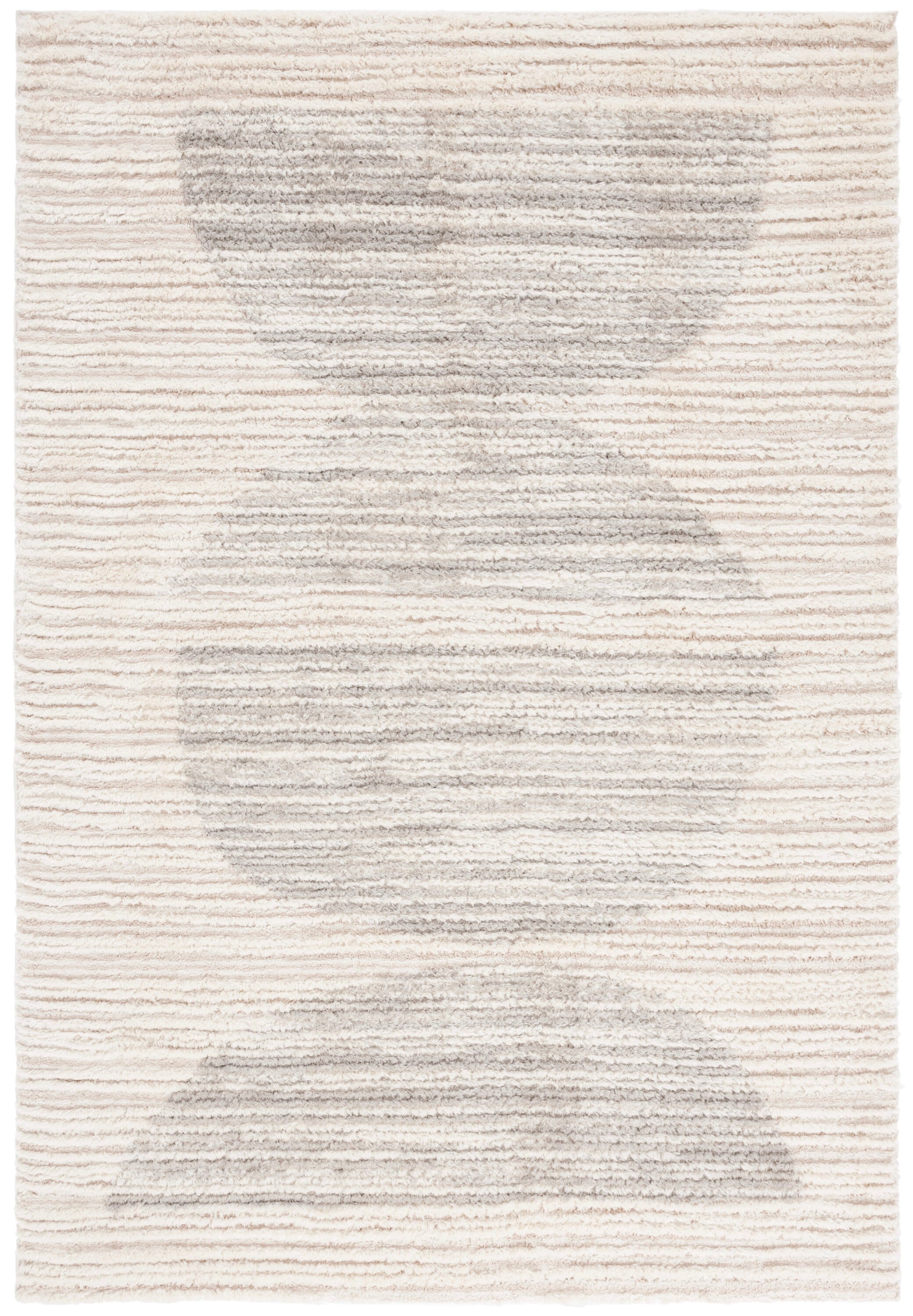 Safavieh STE911F-4 4 x 6 (ft) Loomed Polyester Ivory/Gray Rectangular Indoor Distressed/Overdyed Mid-Century Modern Area rug