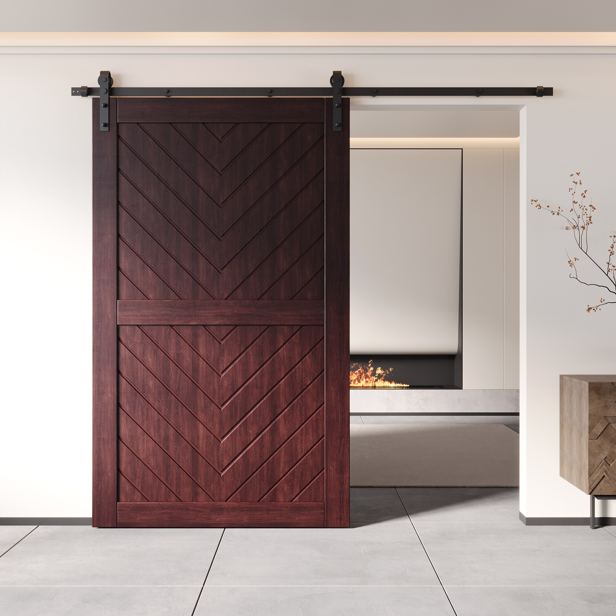 HOMACER JT3-5080-RD Barn-Doors - View #8