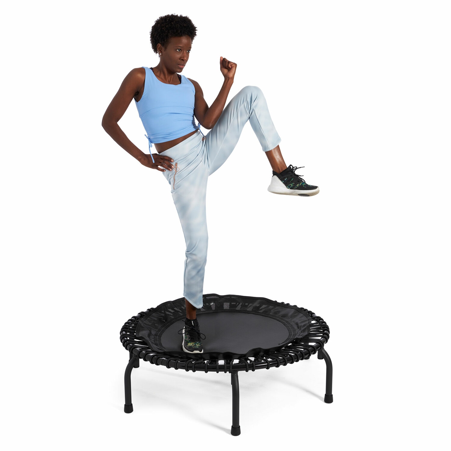 JumpSport 430 44-Inch In-Home Rebounder Fitness Trampoline with Long-Lasting Premium Bungees and Included Workout DVDs