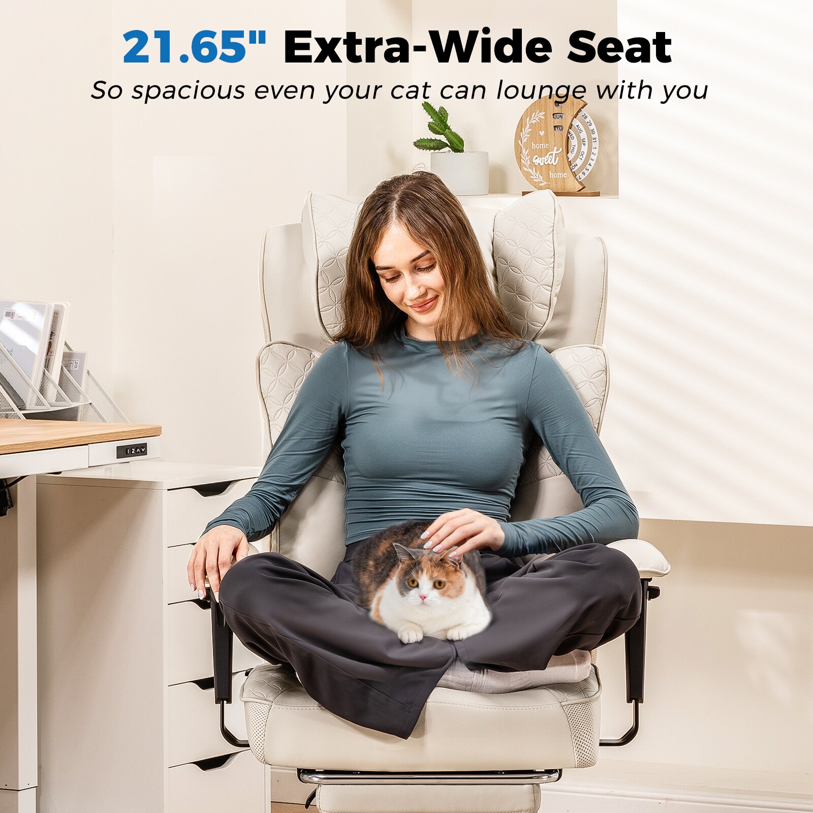 GTPLAYER LOWE'S-CH610-BEIGE Office-Chairs - View #4