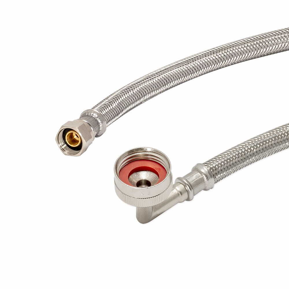 EASTMAN 8-ft 3/8-in Compression Inlet x 3/4-in Hose Thread Outlet Braided Stainless Steel Dishwasher Connector