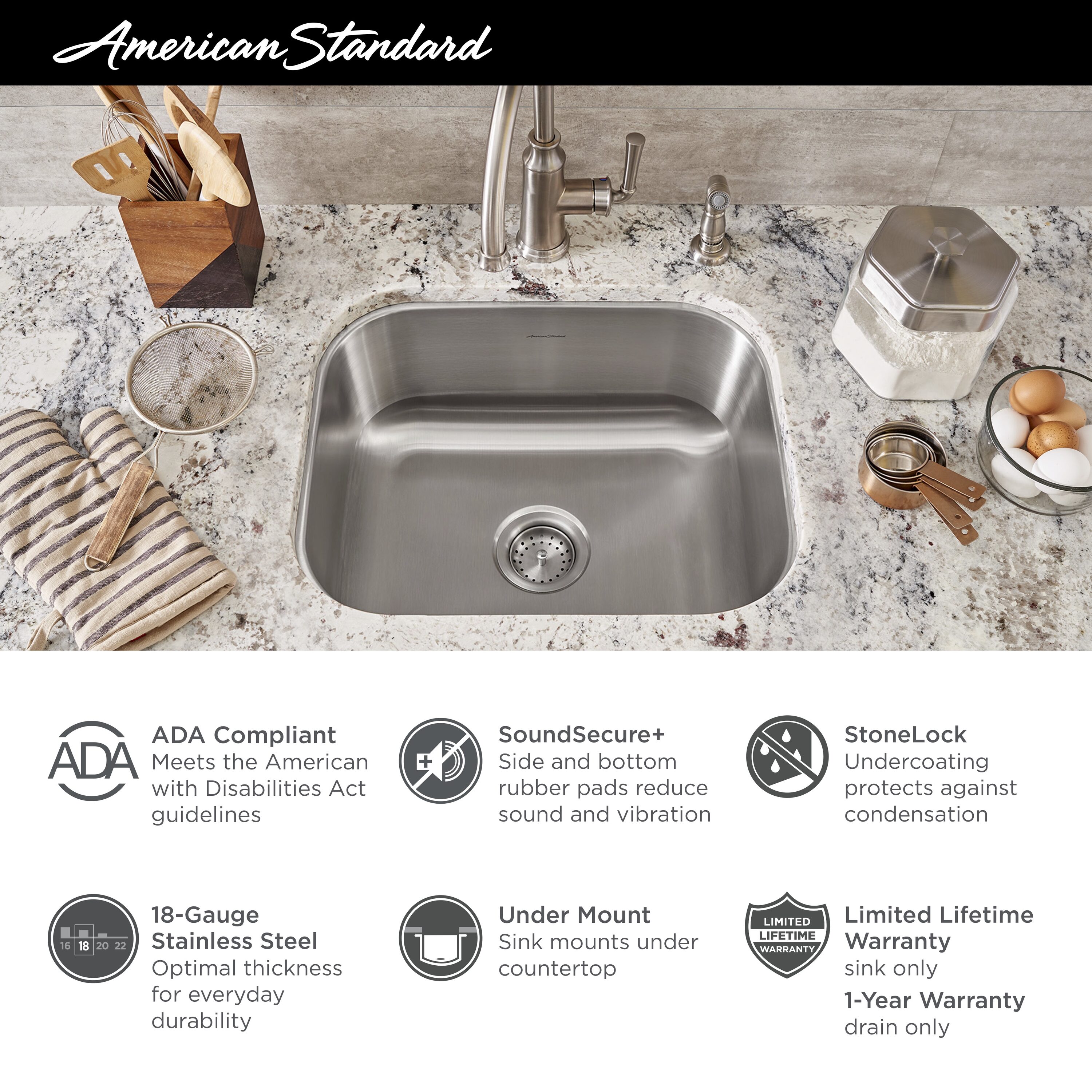 American Standard 18SB6181600S.075 Kitchen-Sinks - View #3
