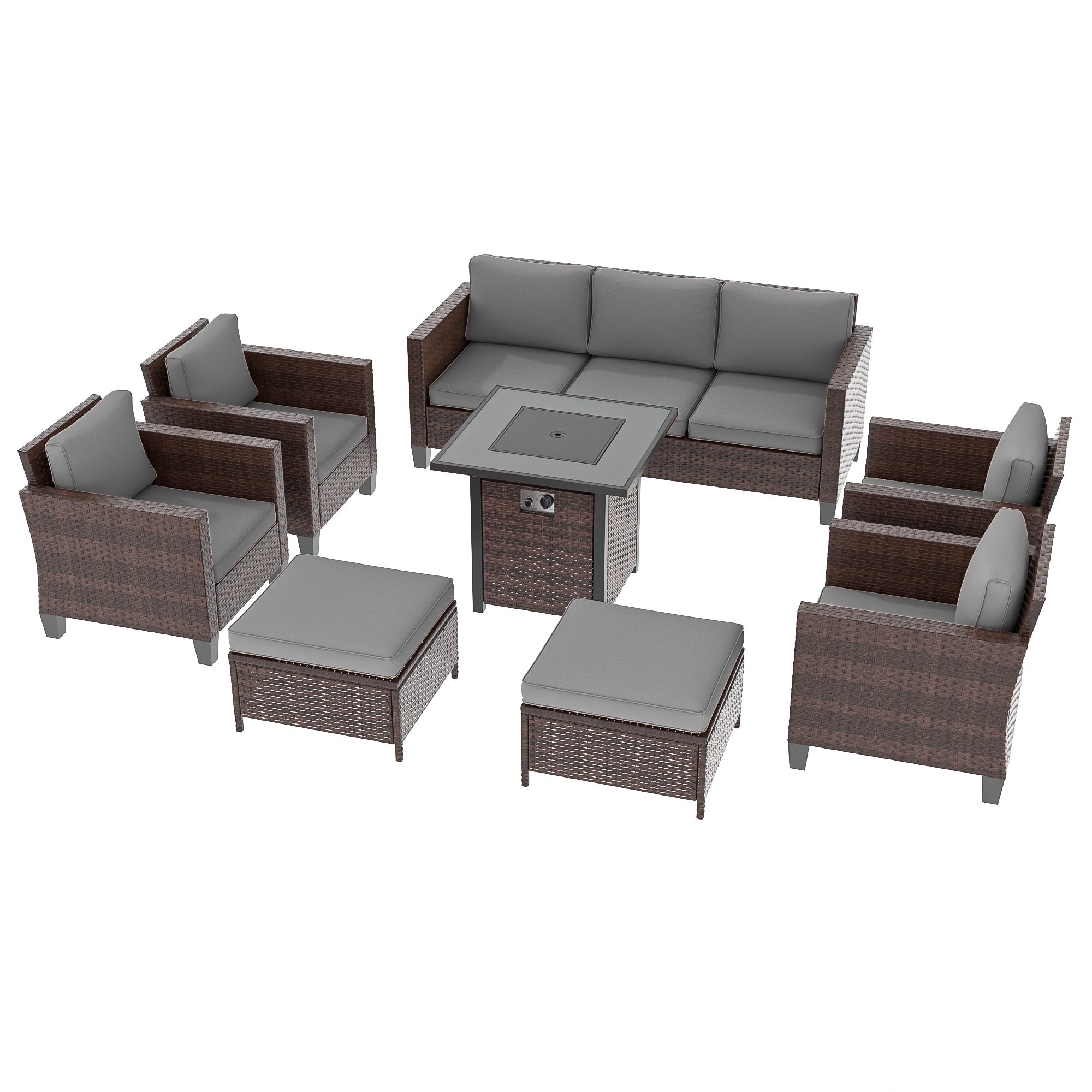 Sonkuki SD-PS-115BGY-S2T4 Patio-Conversation-Sets - View #3