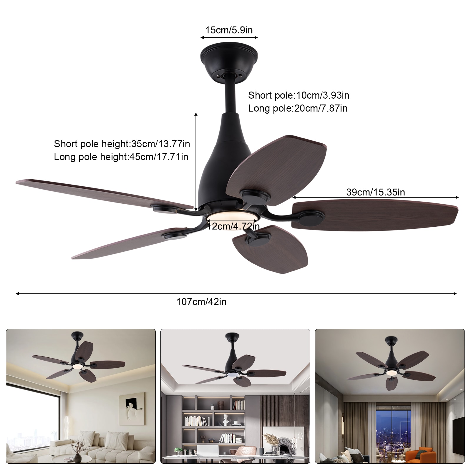 Oukaning JZUCOD-00570099 Ceiling-Fans - View #5