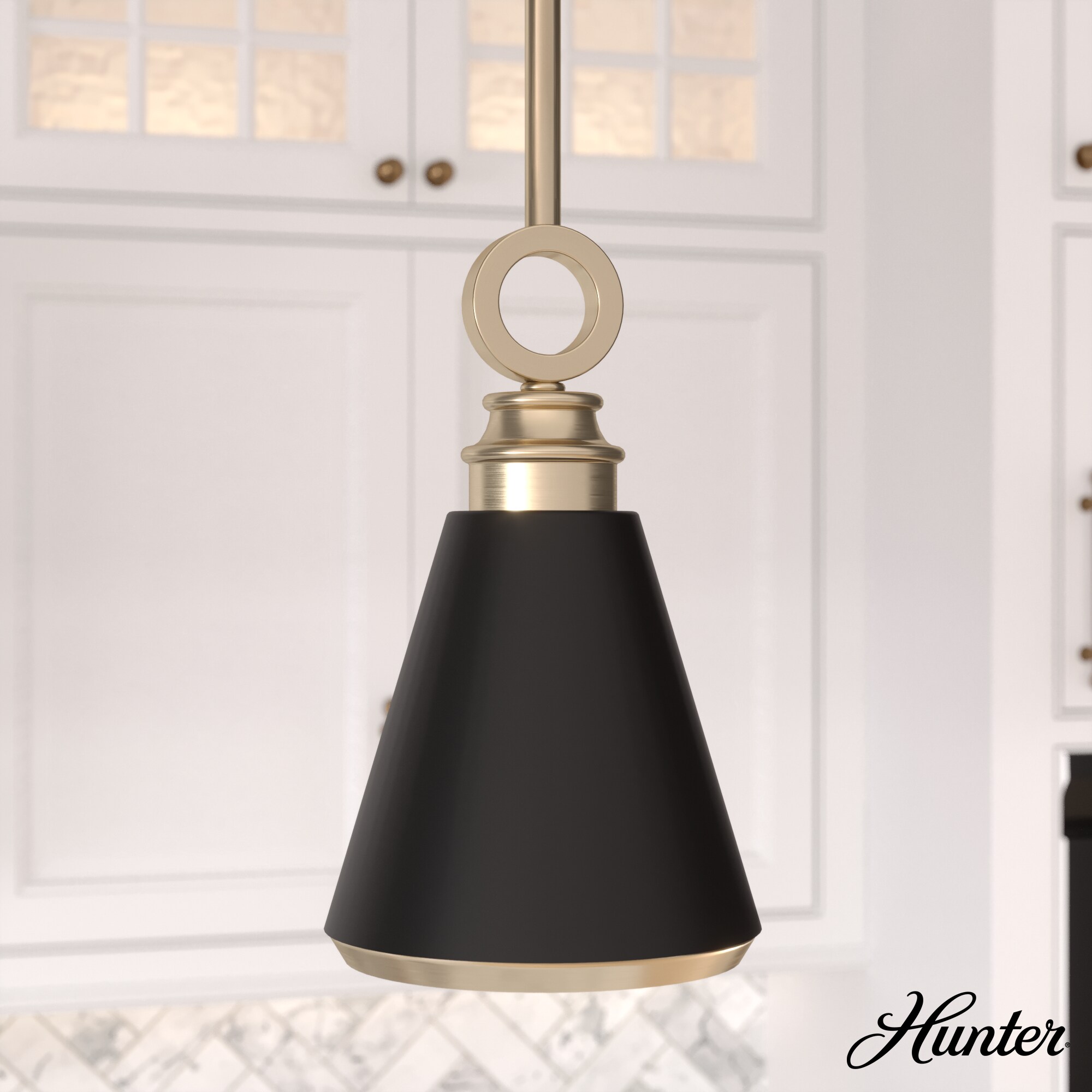 Alturas Gold 6" Matte Black Mini Pendant with LED Option