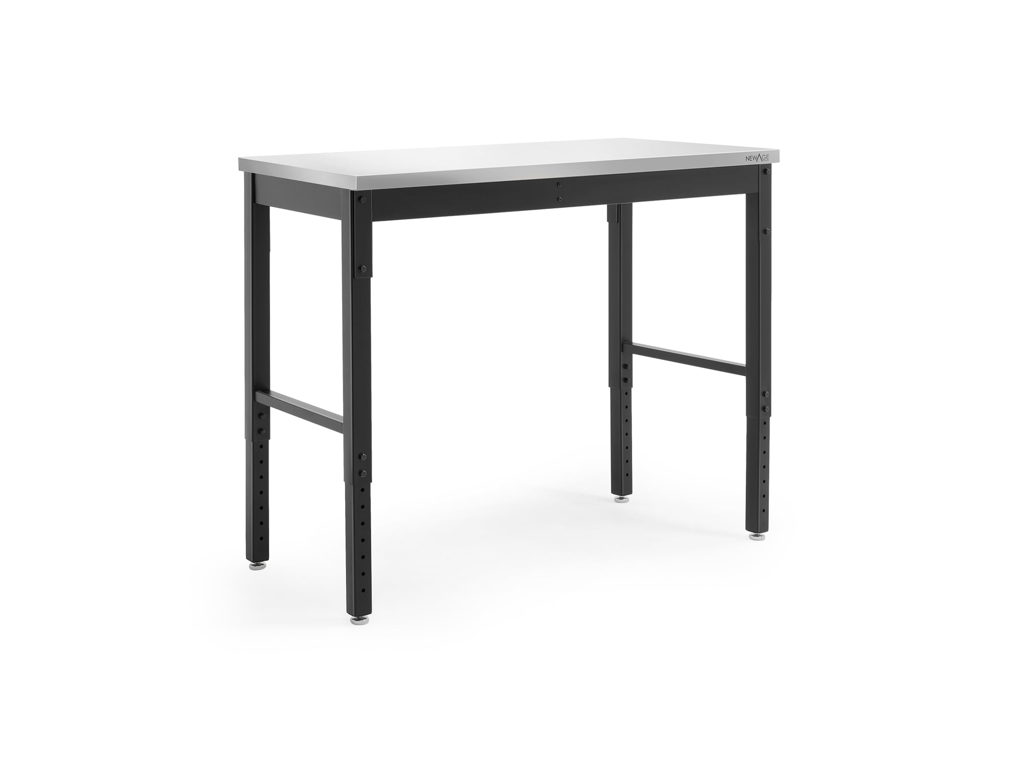 NewAge Products 48-in L x 43-in H Black Stainless Steel Adjustable Height Portable Work Bench 55936 Sansujyuku sansujyuku.com