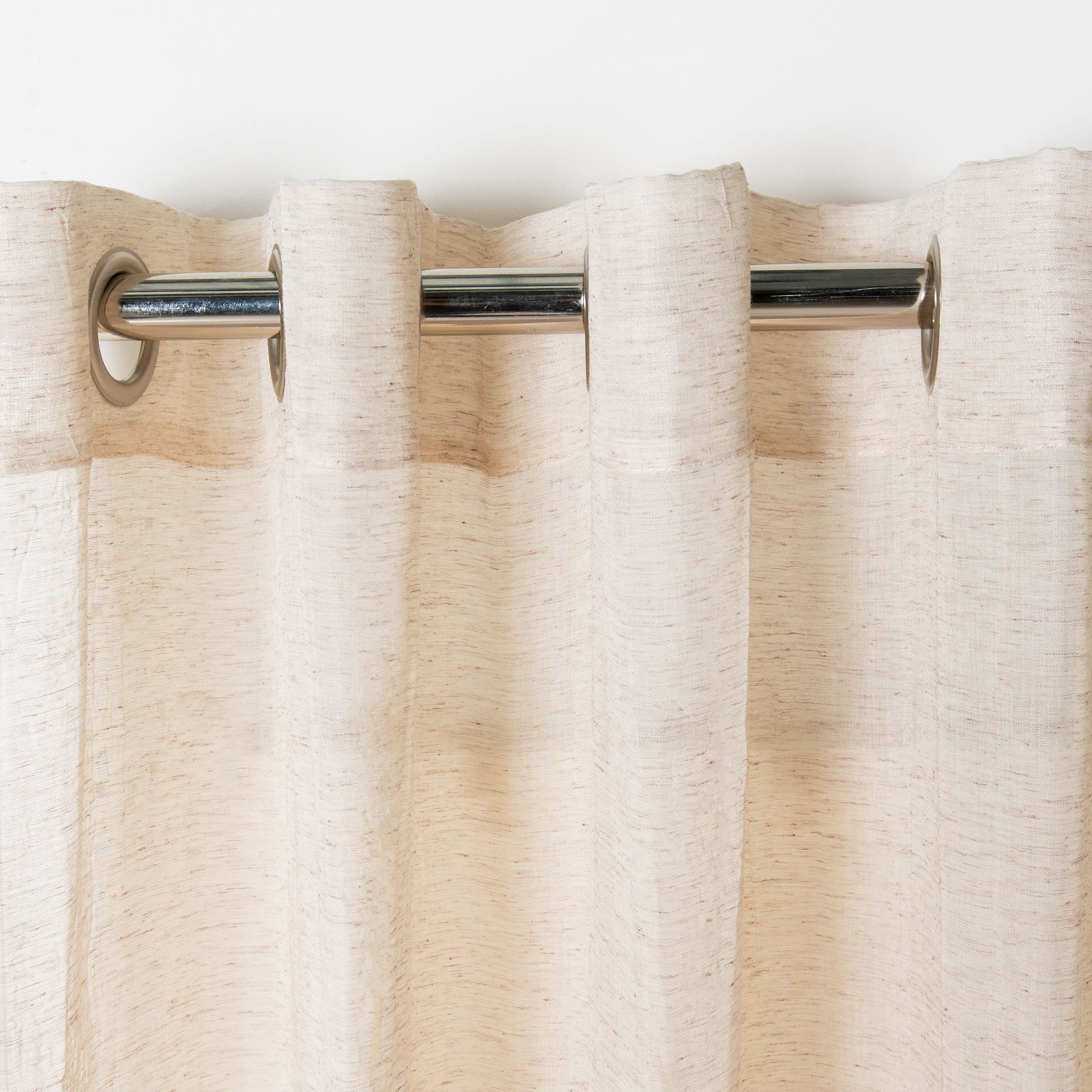 Safavieh 84-in Sand Sheer Grommet Single Curtain Panel in the Curtains ...