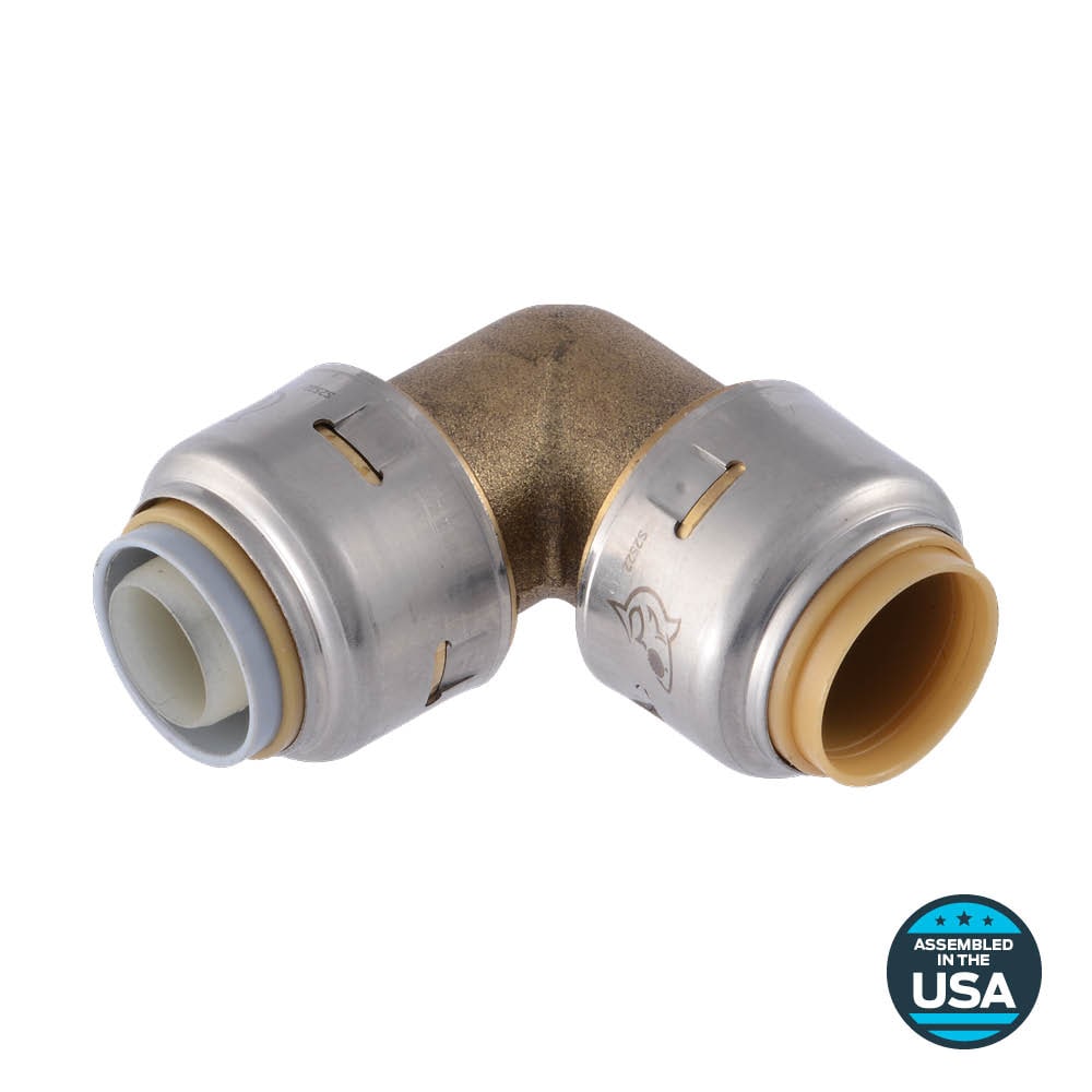 SharkBite UR4248Z Max 1/2-in Push-to-Connect Polybutylene Transition 90-Degree Elbow