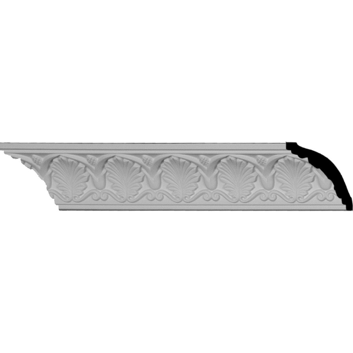 Ekena Millwork 686278 Bonetti 2-1/2-in x 7-ft 10-1/2-in Primed Urethane 686278 Crown Moulding 12 -Pack