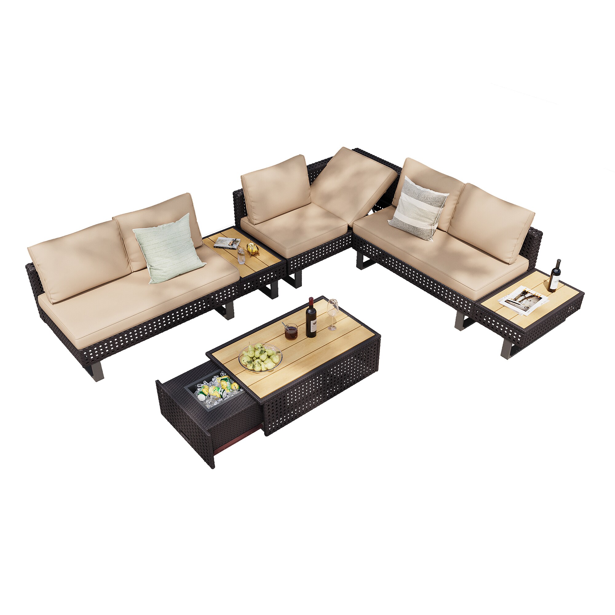 SINOFURN SYB260077BN Patio-Sofas-Daybeds - View #3
