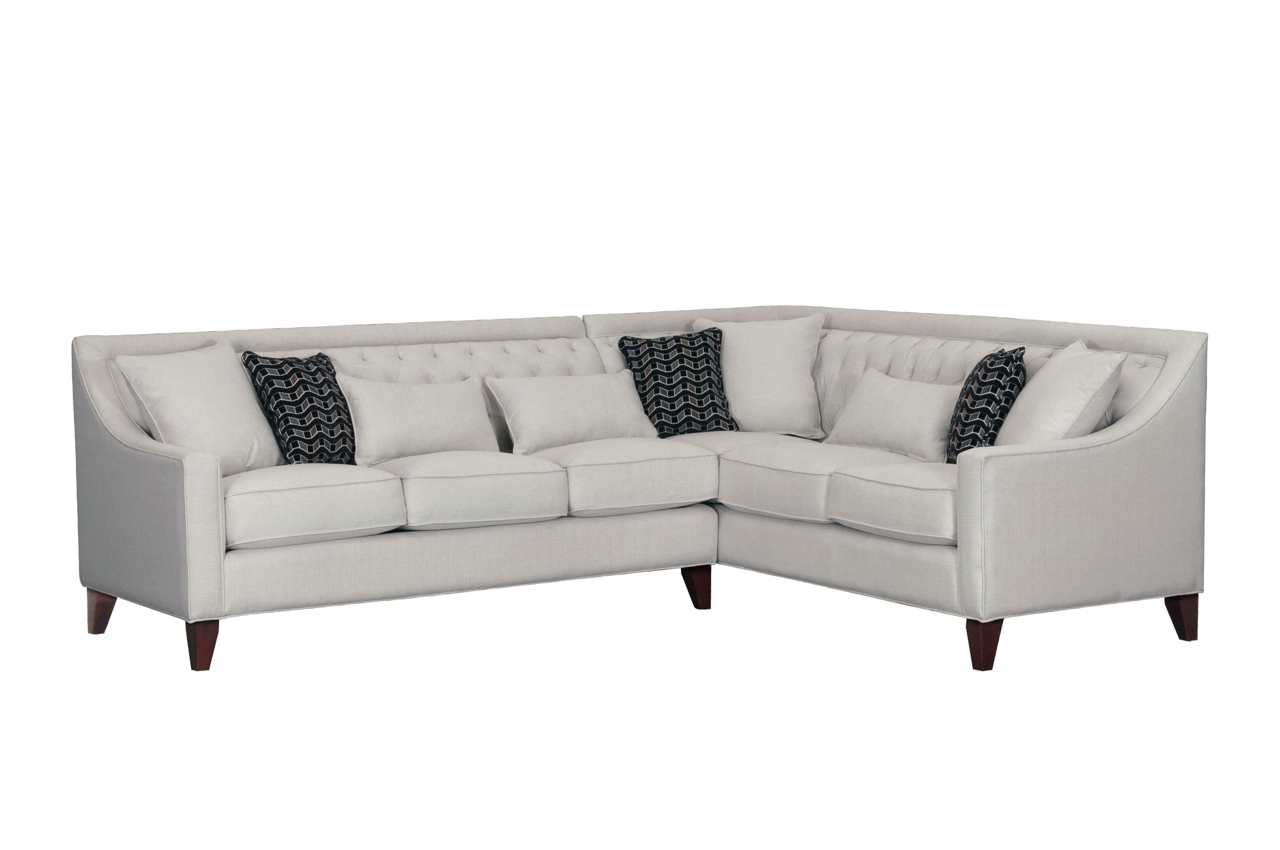 Chic Home Design FSA2674-LW Aberdeen 119-in Modern Cream Linen 5-seater Sectional