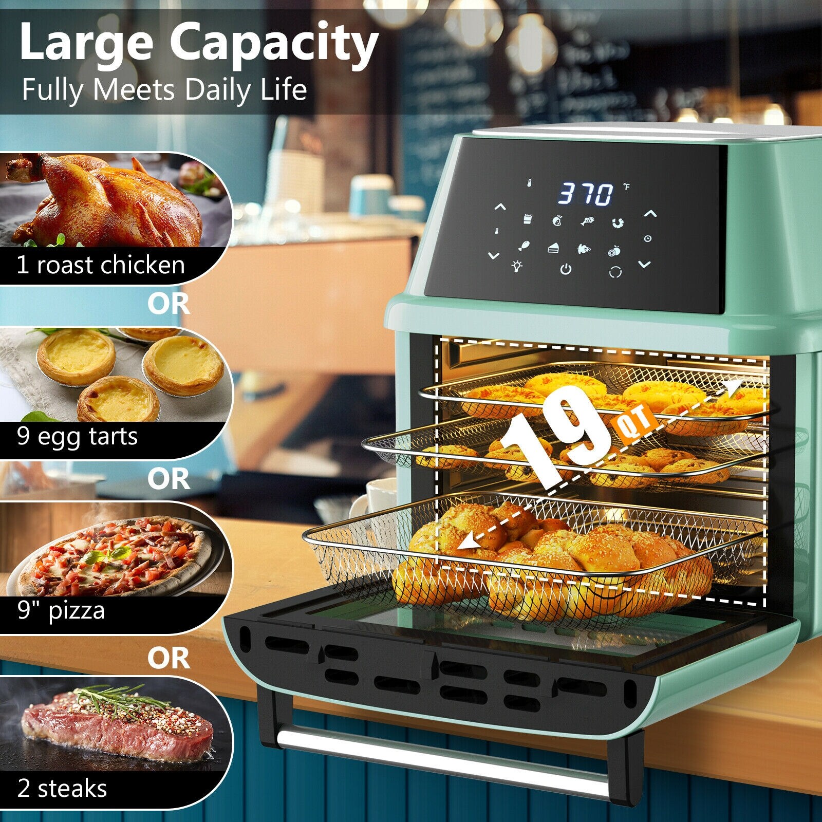 Equator 5-in-1 Air Fryer Convection Oven Pizza Oven Grill and Dehydrator - AF 500