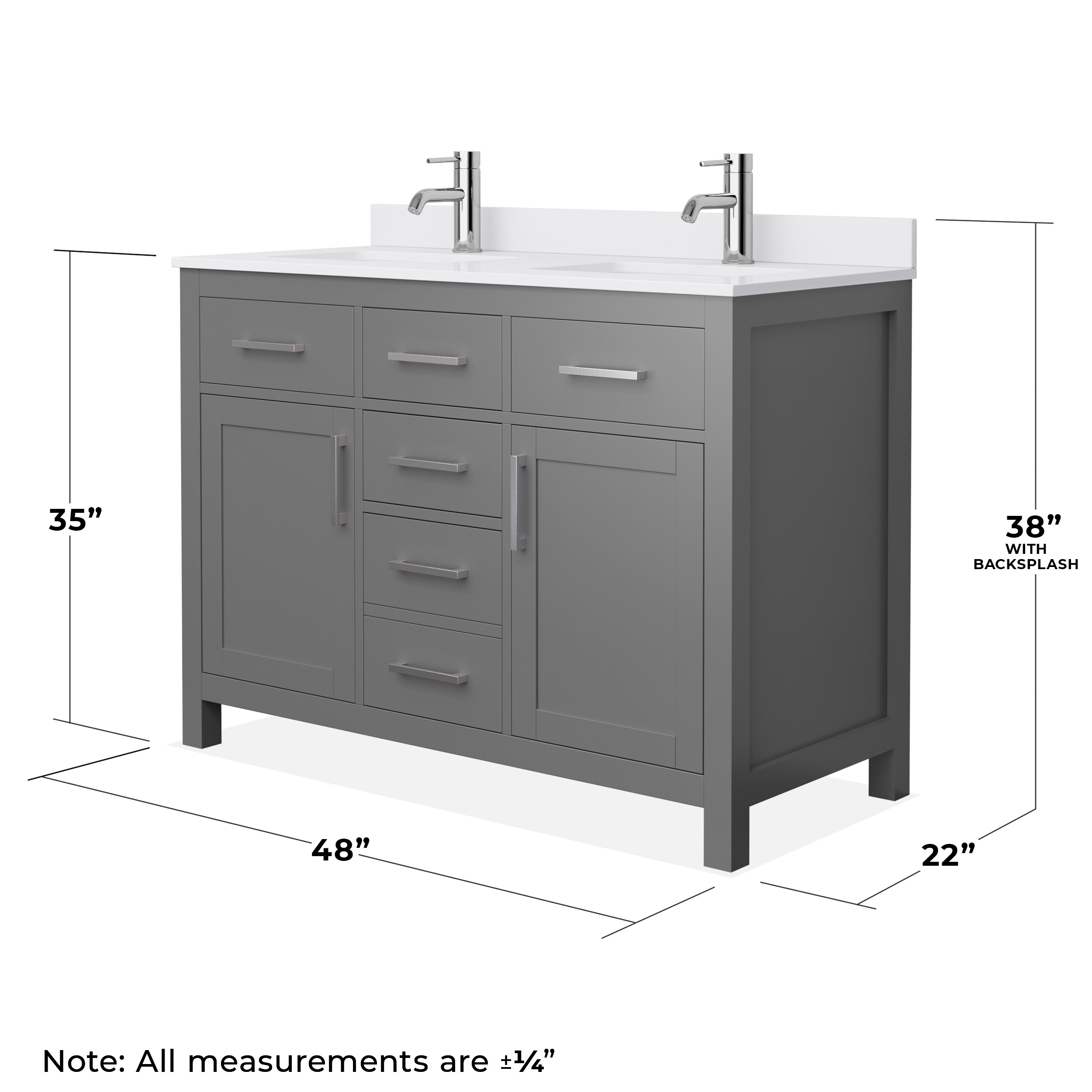 Wyndham Collection WCG242448DKGWCUNSMXX Bath-Vanity-Combo - View #5