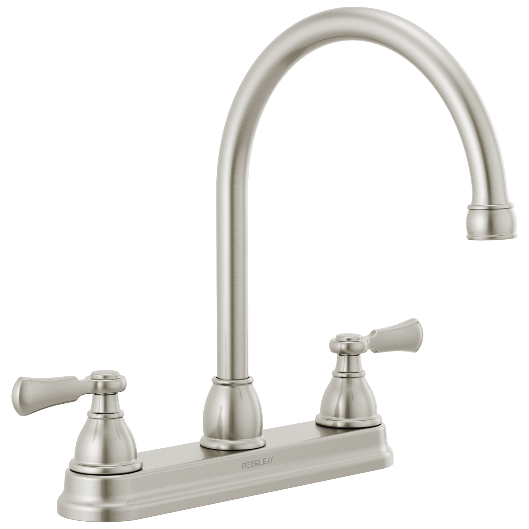Peerless P2965LF-SS Elmhurst Stainless Double Handle Deck-mount Kitchen Faucet with Sprayer