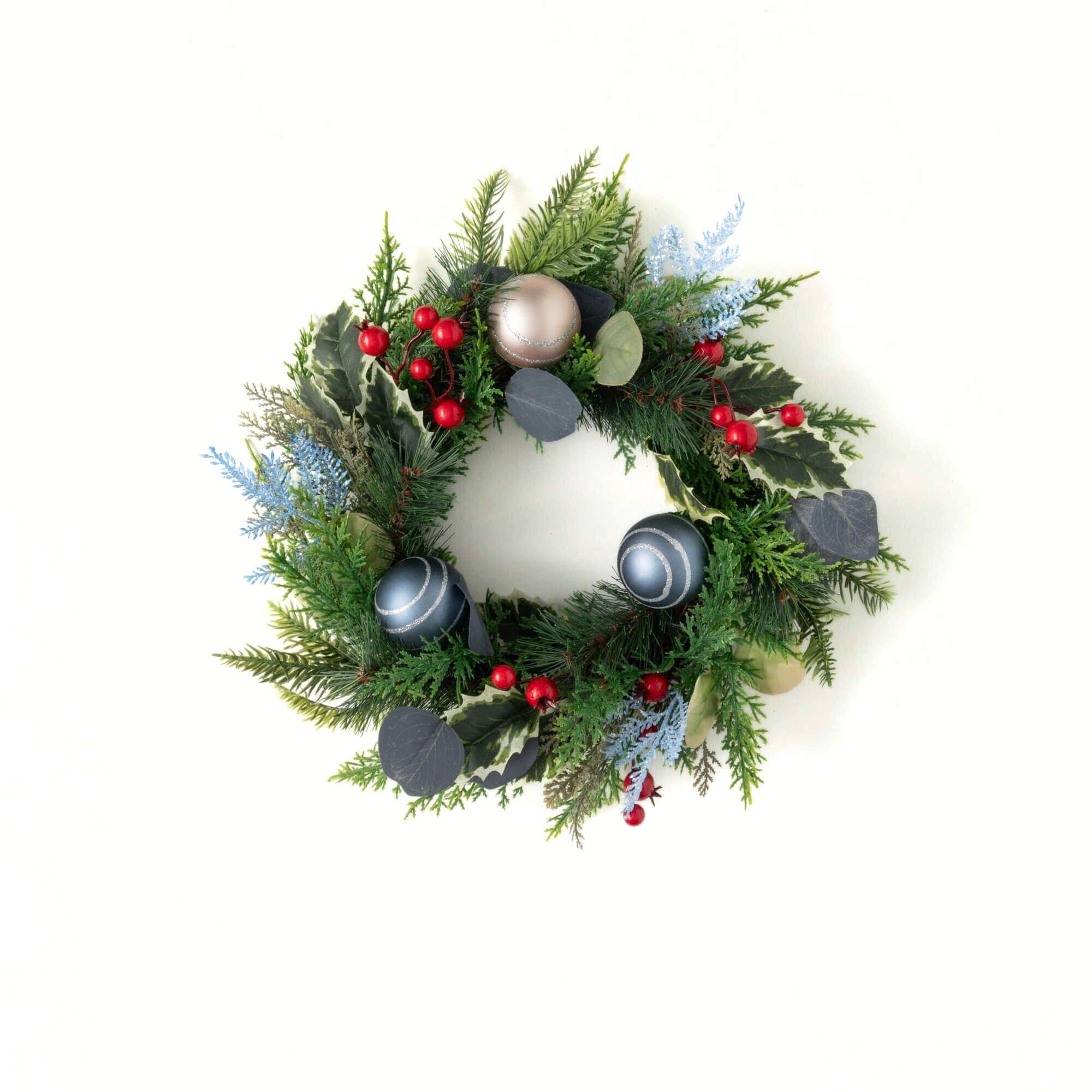 Sullivans CP772 Merry + Bright 18-in Indoor/Outdoor Multicolor Pine Artificial Christmas Wreath