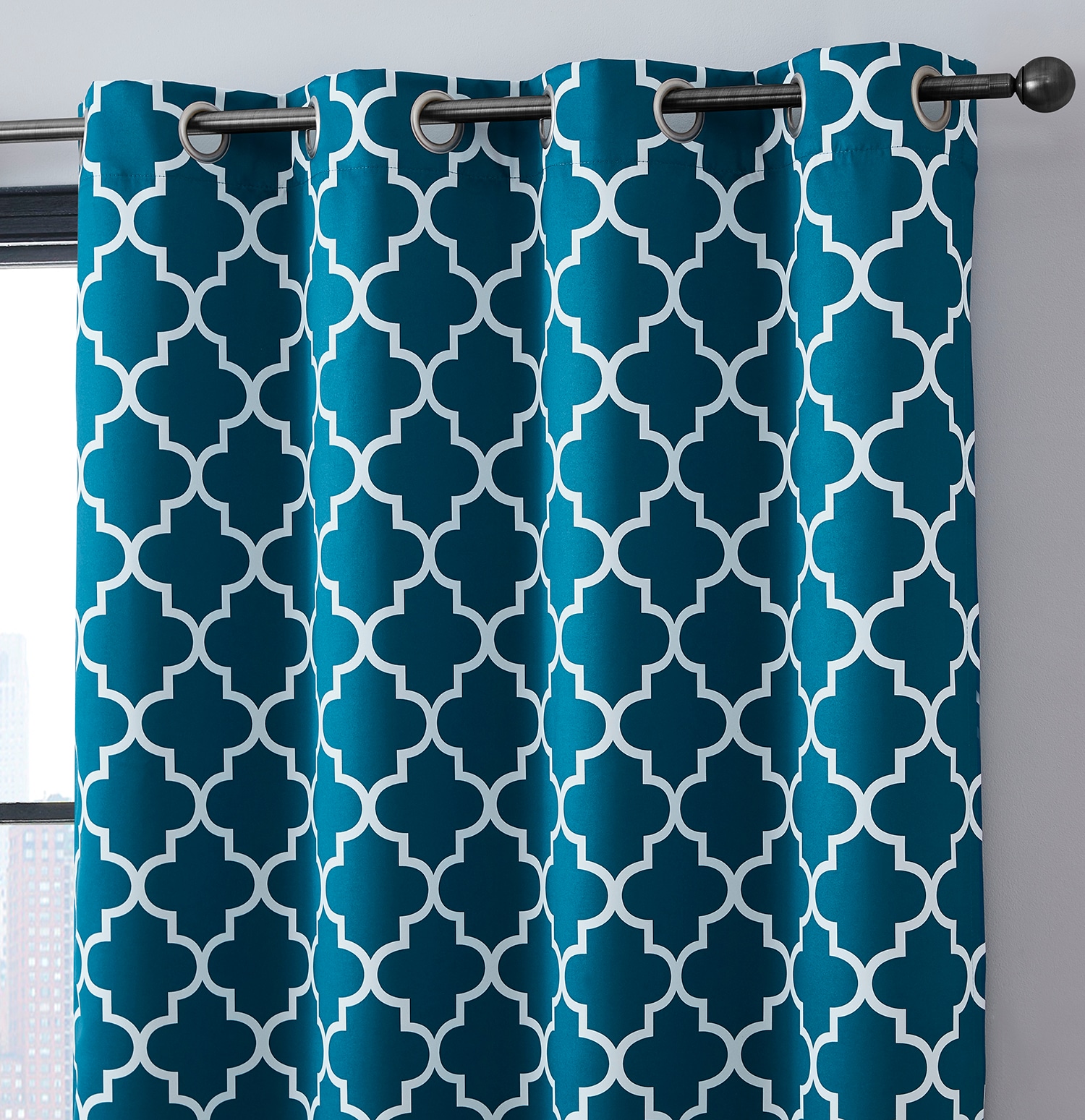 HLC.me LTTCPRNT-72DKTEAL curtains - View #6