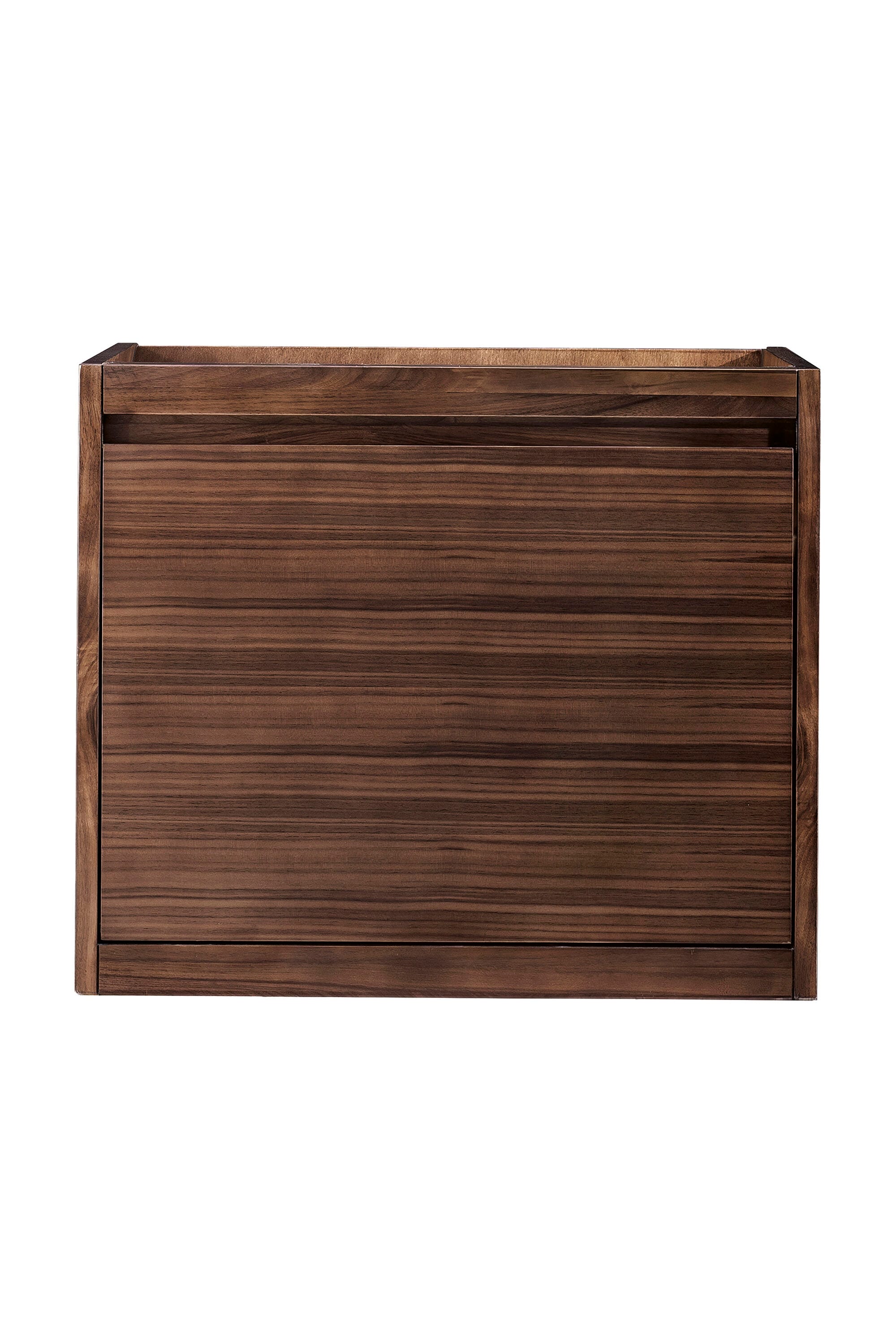 James Martin Vanities 805-V23.6-WLT Mantova 24-in Mid-Century Walnut Floating Bathroom Vanity Base Cabinet without Top