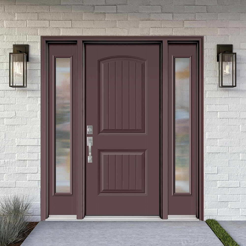 Masonite Performance Door System 64-in x 80-in x 4-9/16-in Fiberglass ...